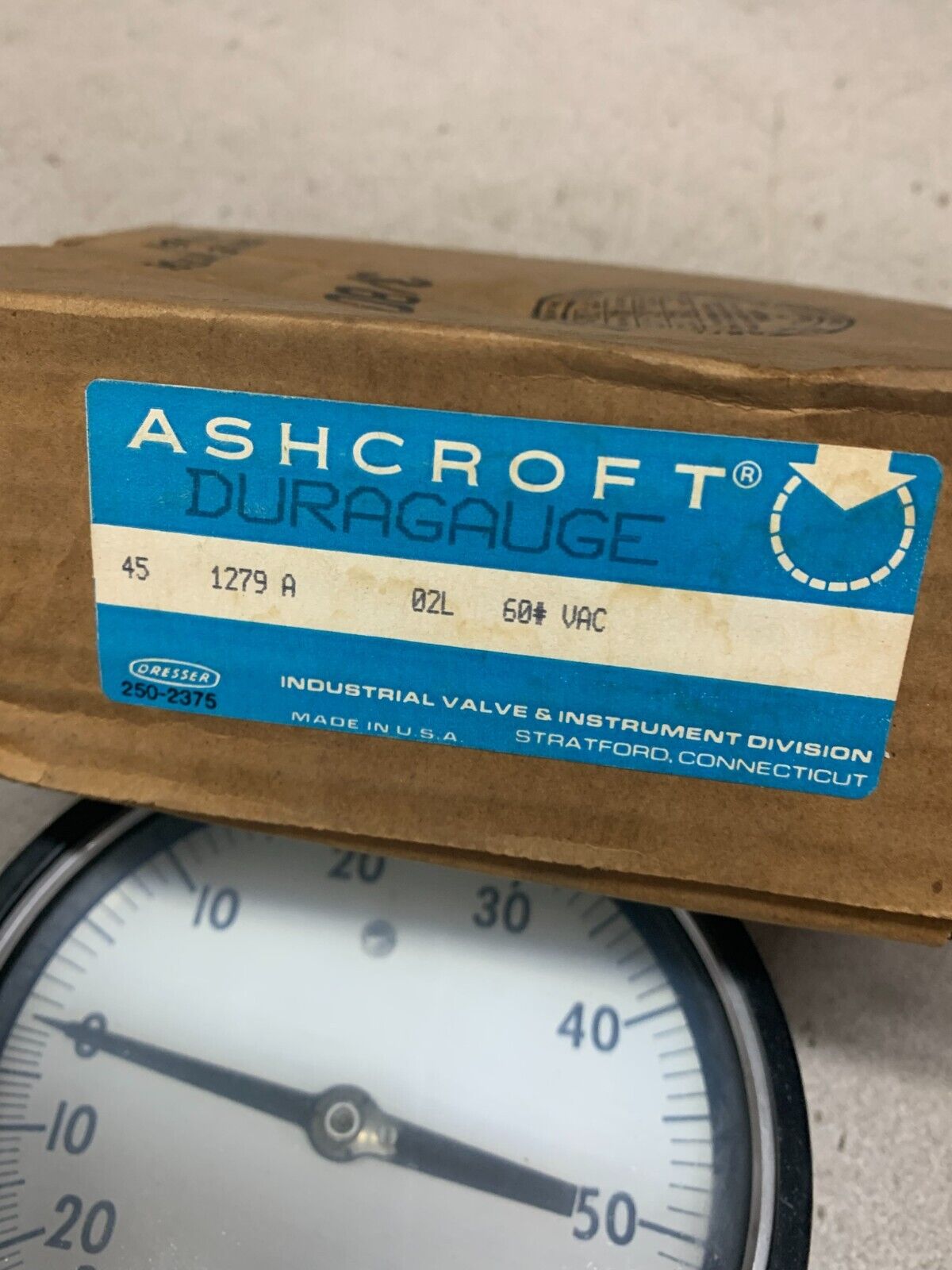 NEW IN BOX ASHCROFT DURAGAUGE 45 1279A 02L 60# VAC