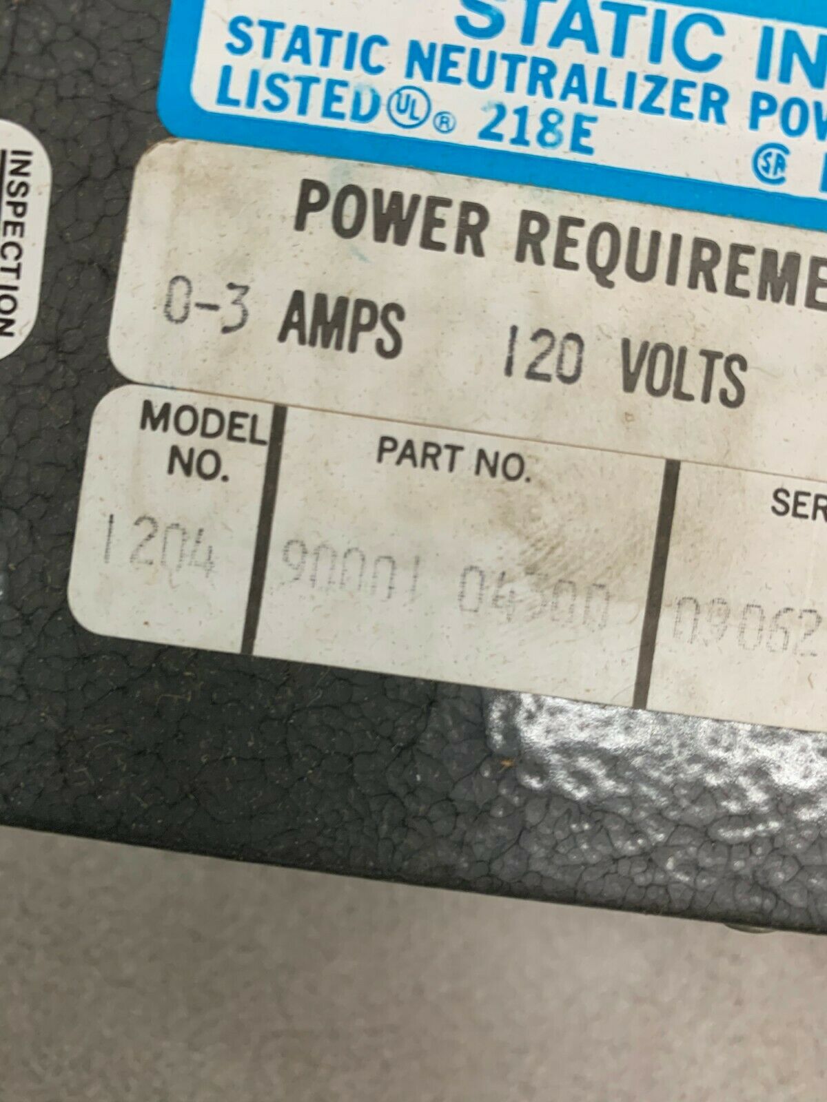 NEW IN BOX STATIC NEUTRALIZER 1204 POWER SUPPLY 90001 04300