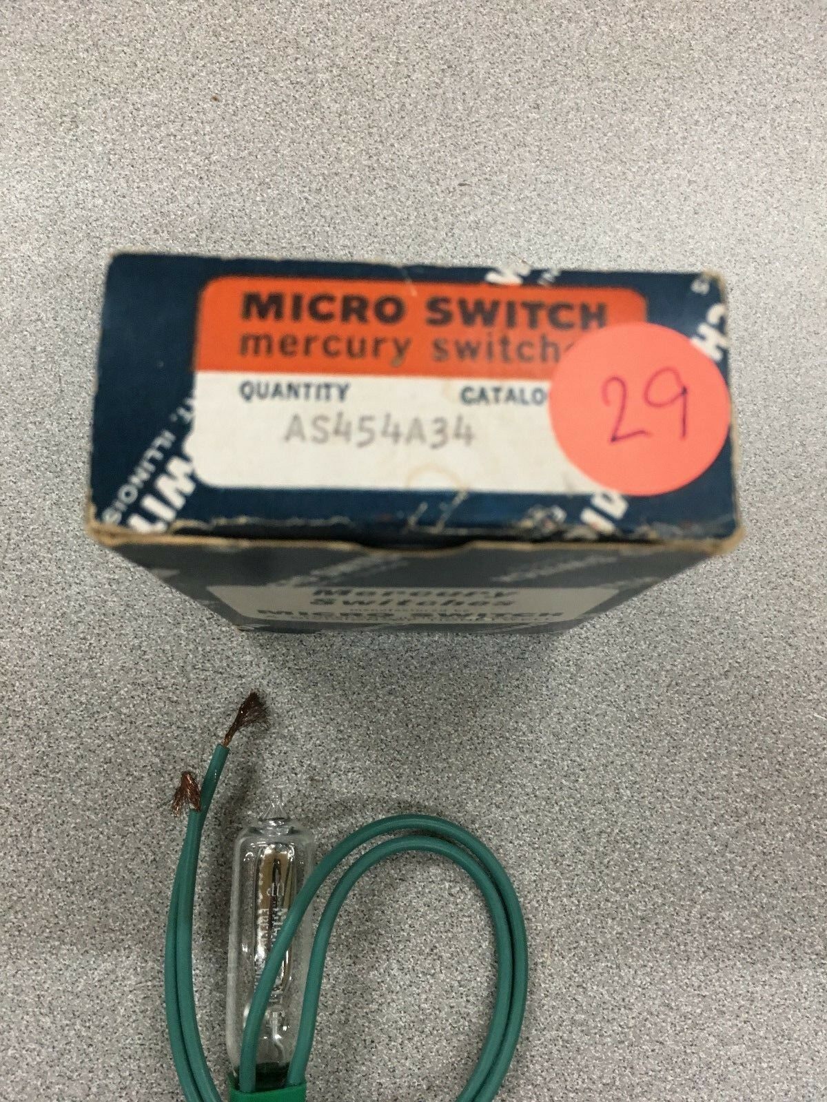 NEW IN BOX HONEYWELL MICRO SWITCH MERCURY SWITCH AS454A34