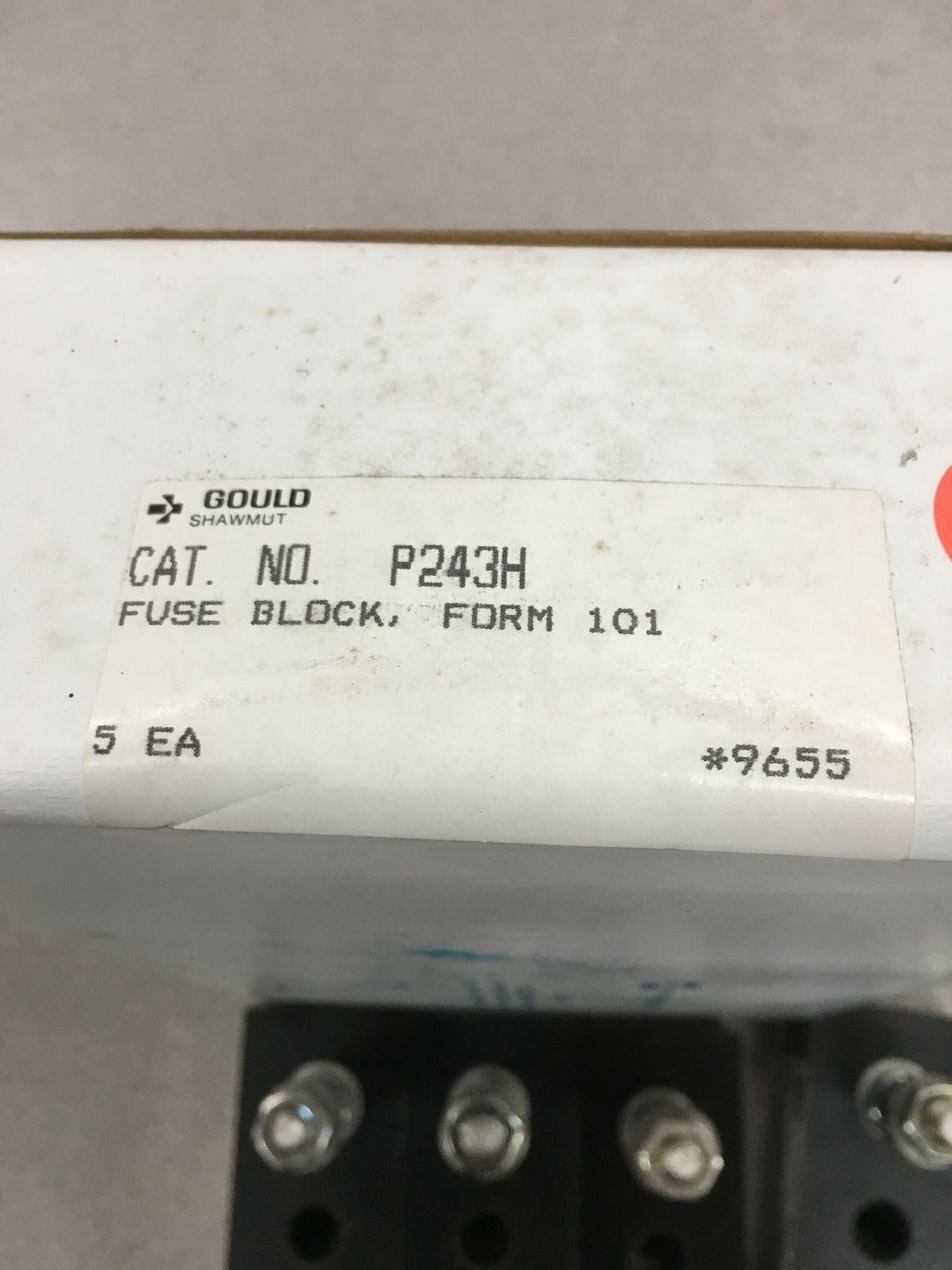 NEW BOX OF 5 GOULD SHAWMUT FUSE BLOCKS P243H FORM 101