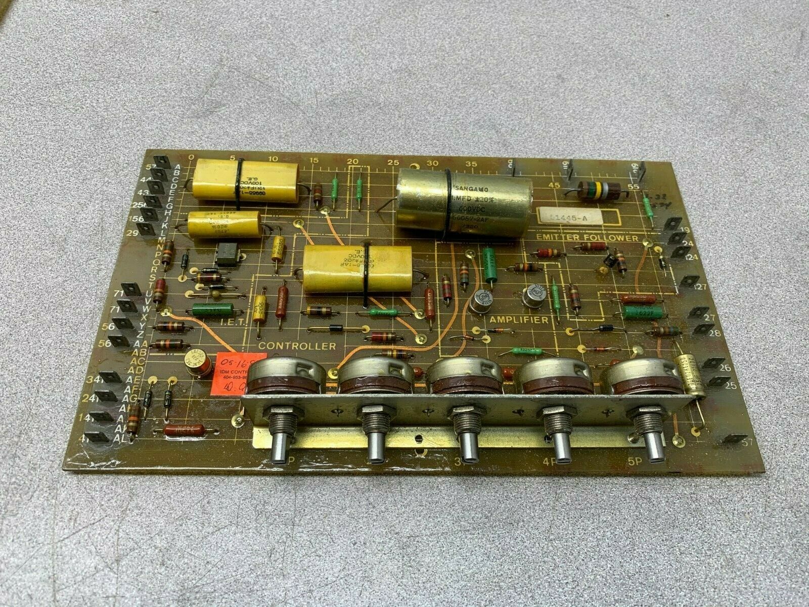 USED RELIANCE ELECTRIC EMITTER FOLLOWER CIRCUIT BOARD 51445-A