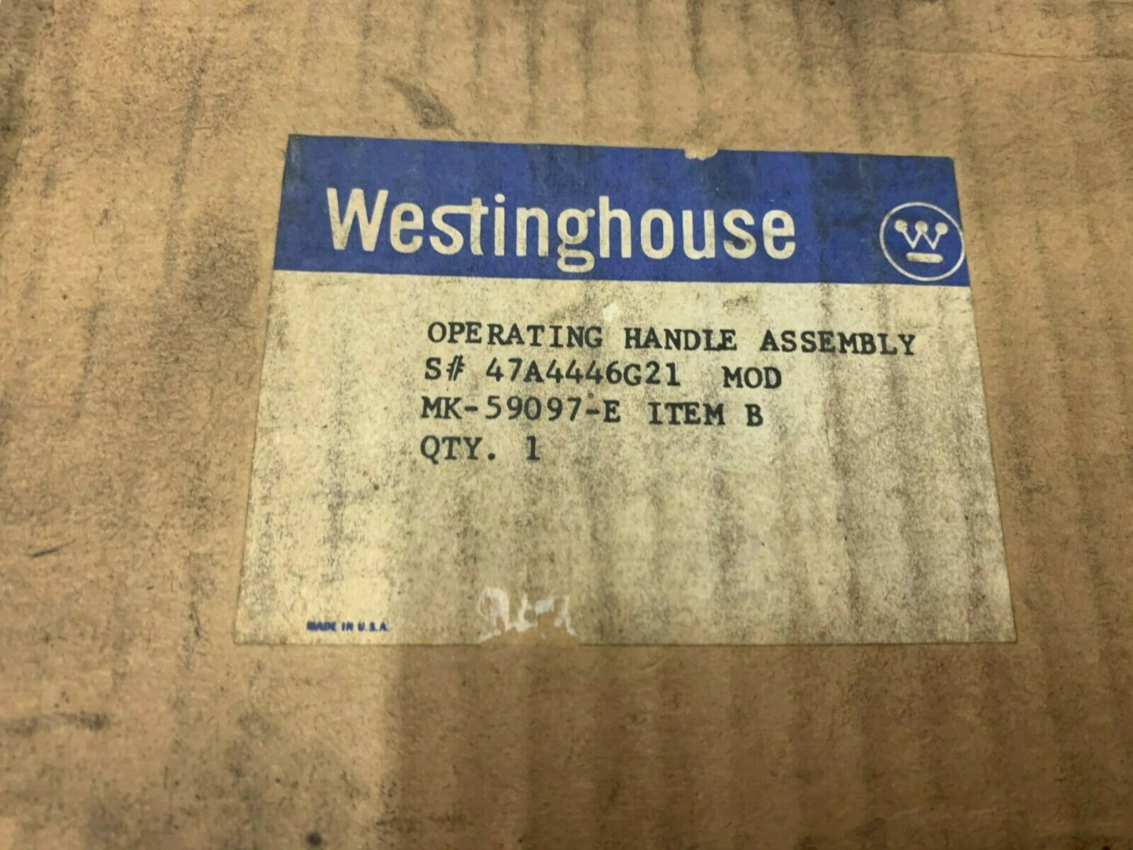 NEW IN BOX WESTINGHOUSE OPERATING HANDLE ASSEMBLY 47A4446G21