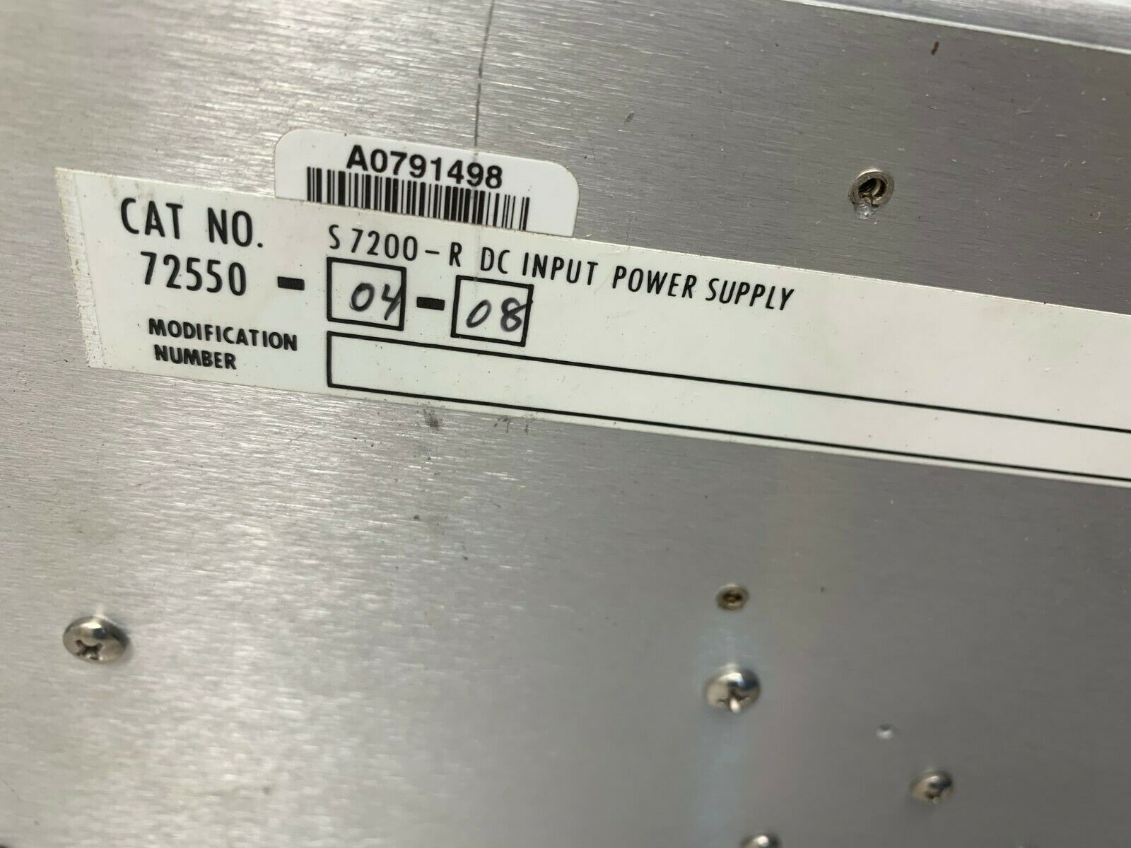 USED BENTLY NEVADA POWER SUPPLY 72550-04-08