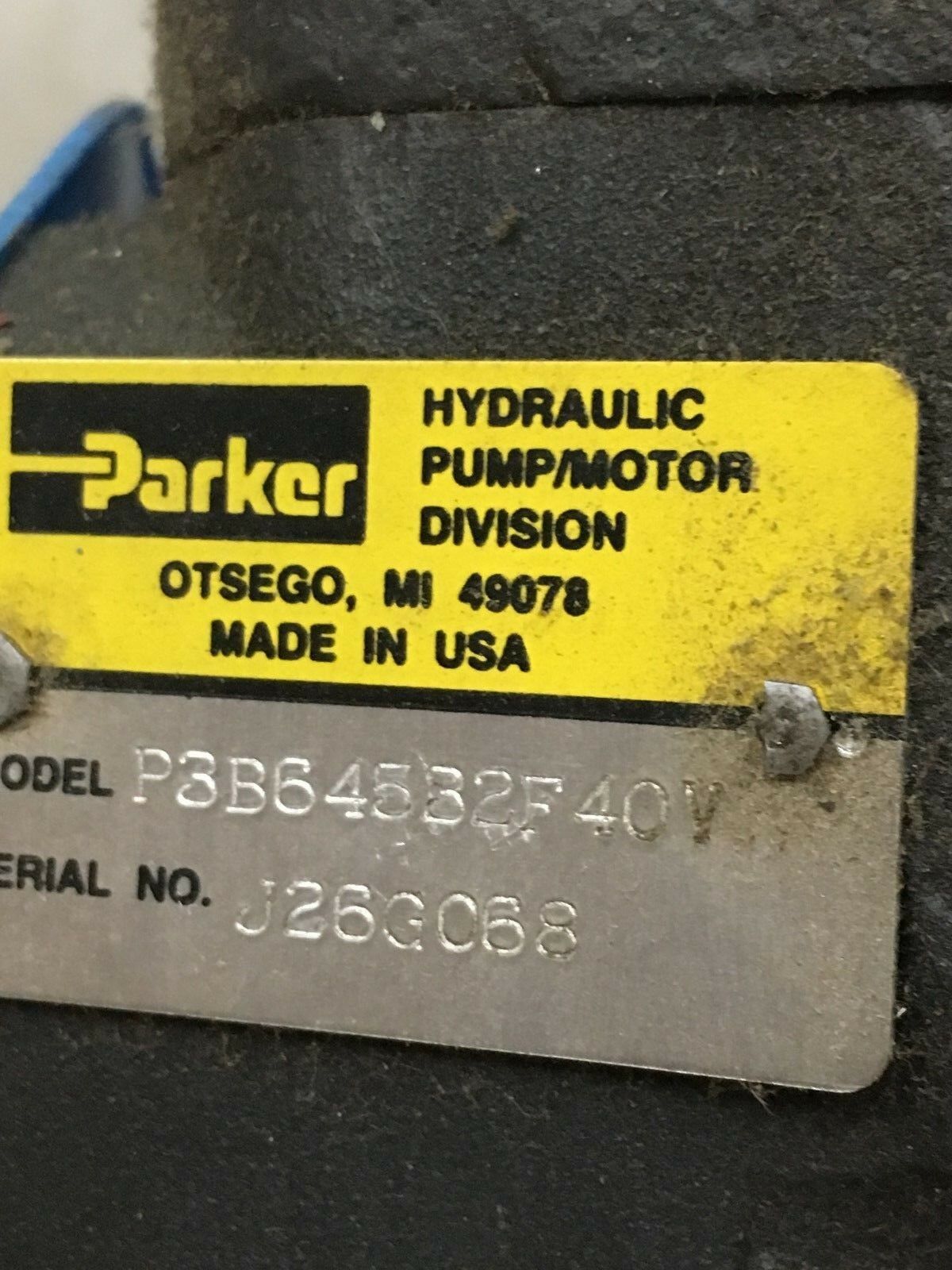 NEW PARKER HYDRAULIC PUMP P3B64532F40V