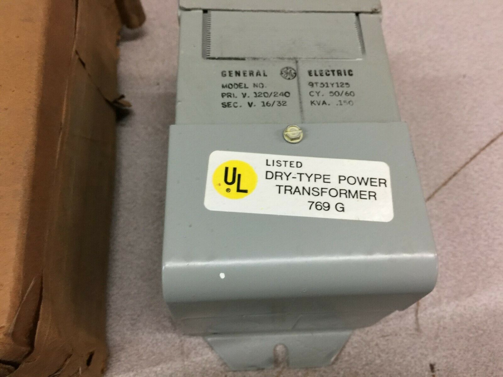 NEW IN BOX GE .150KVA 120/240VAC PRI 16/32VAC SEC TRANSFORMER 9T51Y125