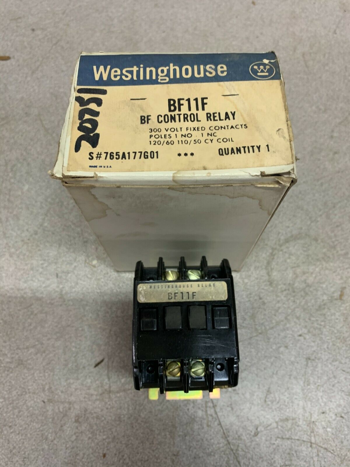 NEW IN BOX WESTINGHOUSE RELAY BF11F