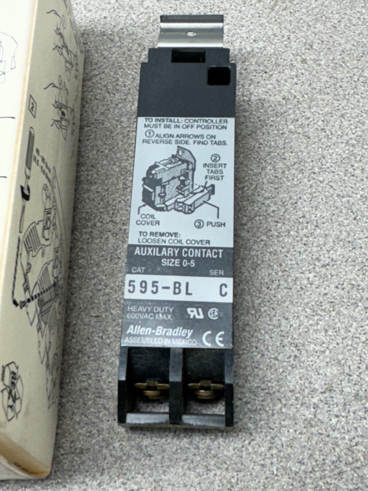 NEW IN BOX ALLEN BRADLEY AUXILIARY CONTACT 595-BL SERIES C SIZES 0-5