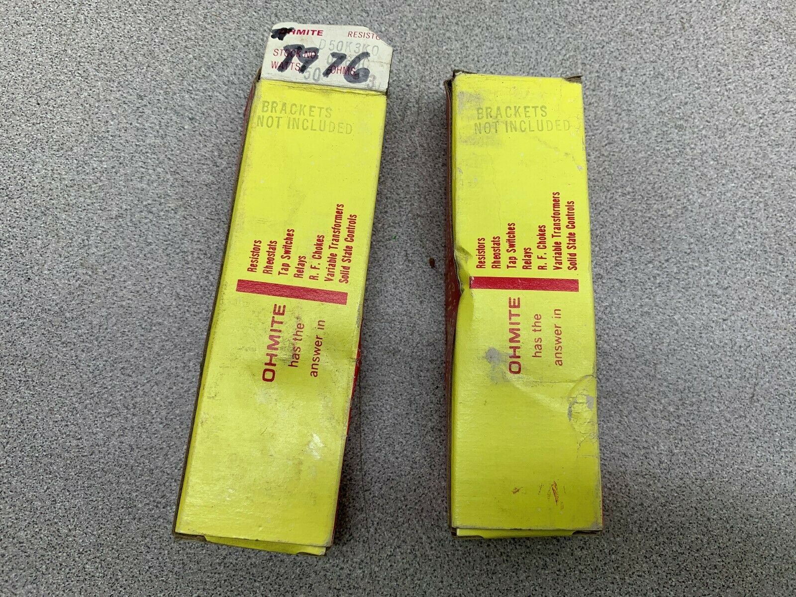 LOT OF 2 NEW IN BOX OHMITE RESISTOR C50K 3R0