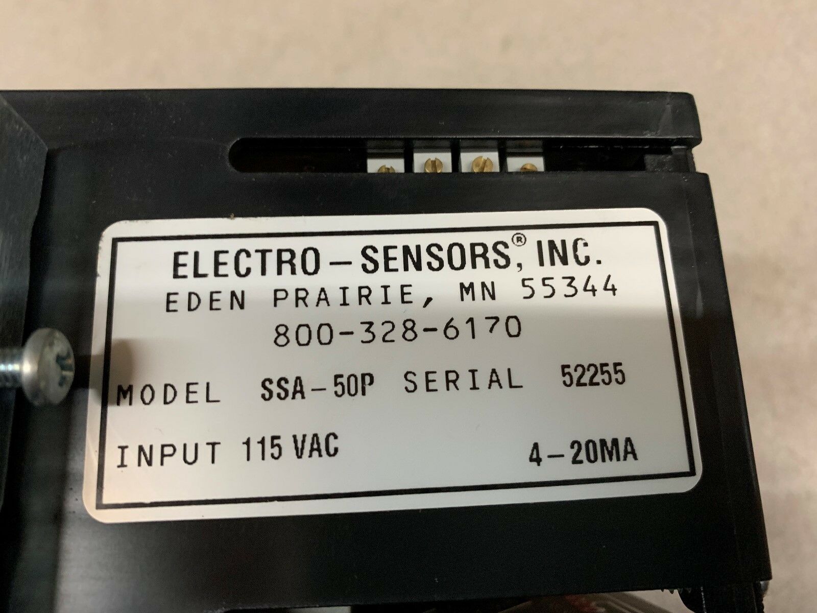 NEW NO BOX  ELECTRO-SENSORS PANEL  SSA-50P