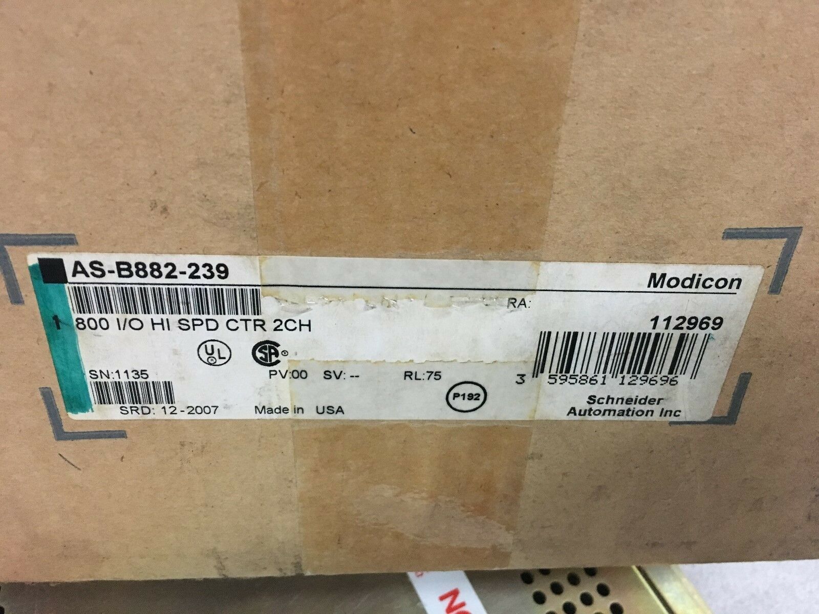 NEW IN BOX MODICON AEG HIGH SPEED COUNTER MODULE SCHNEIDER AS-B882-239