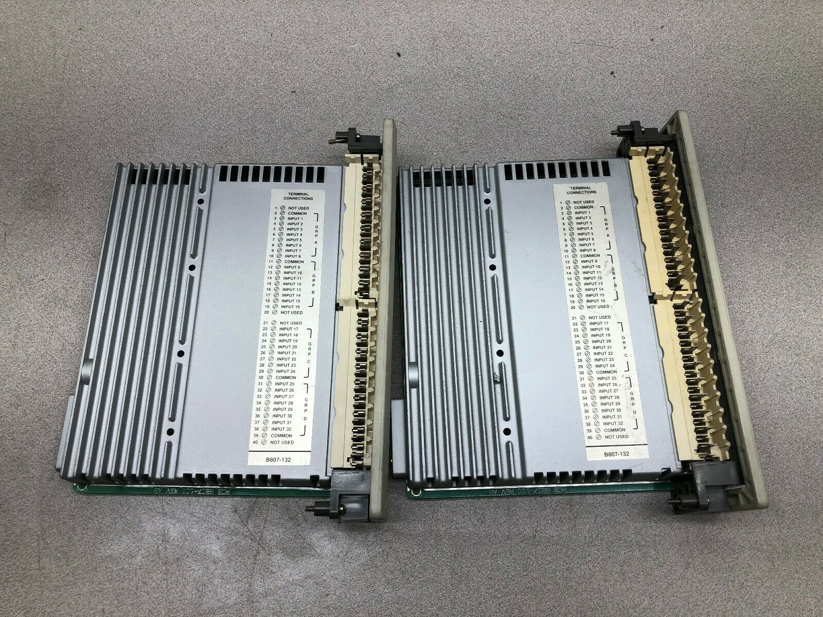 USED LOT OF 2 MODICON 32 PT 115 VAC INPUT MODULE AS-B807-132