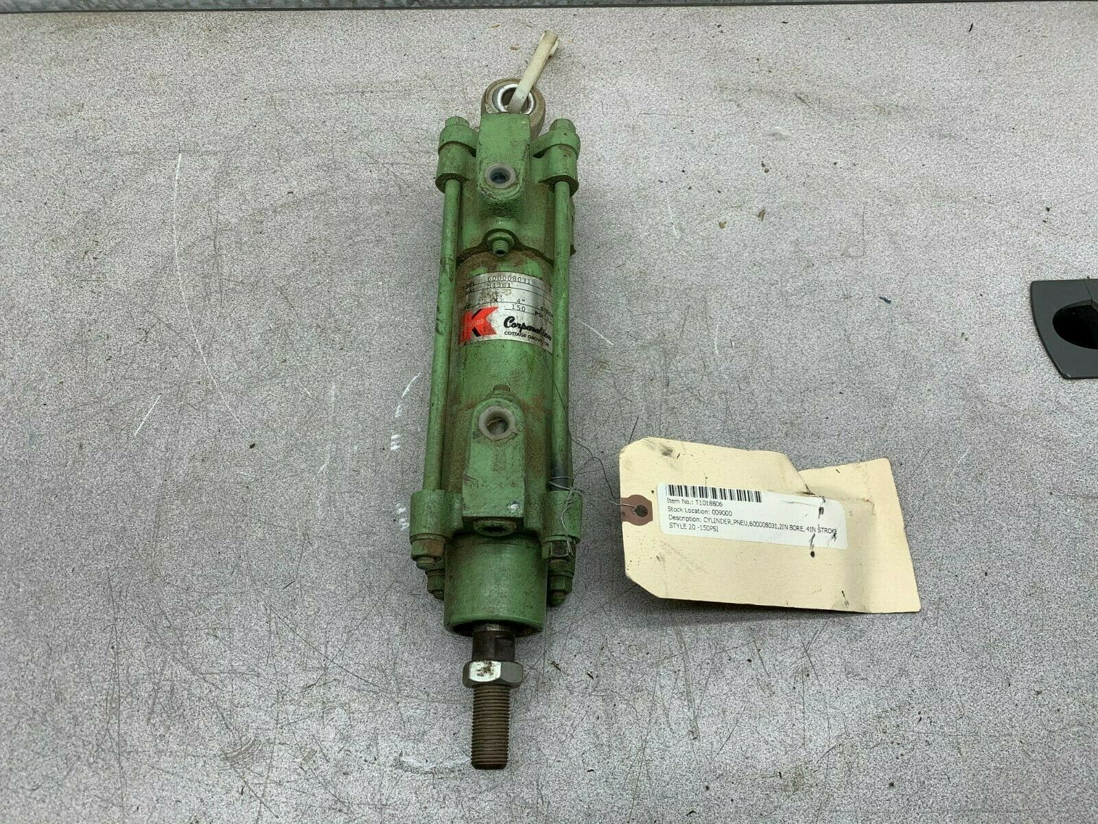 USED KIMWOOD CYLINDER 2" BORE 4" STROKE 600008031