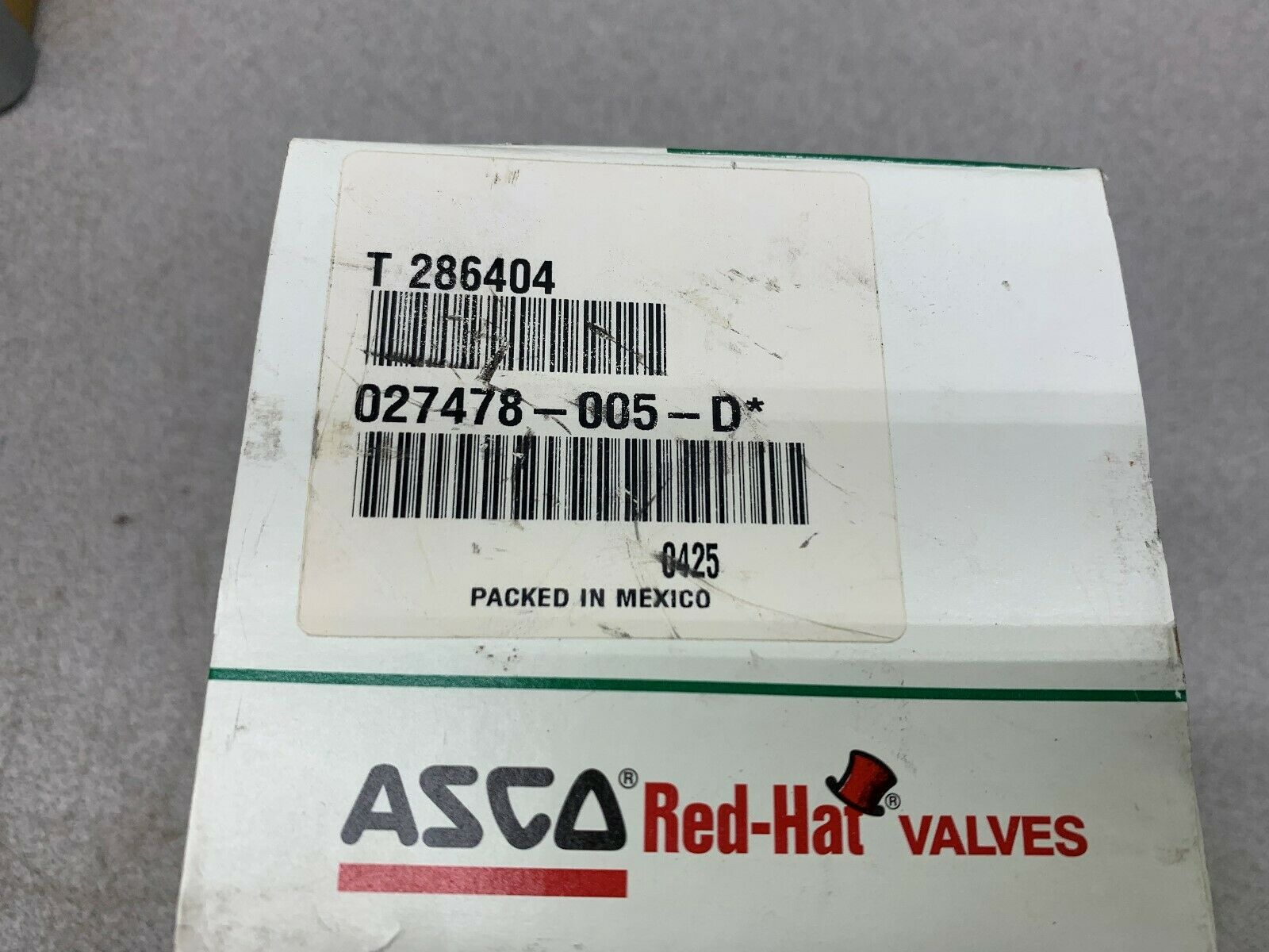 NEW IN BOXASCO VALVE 027478-005-D