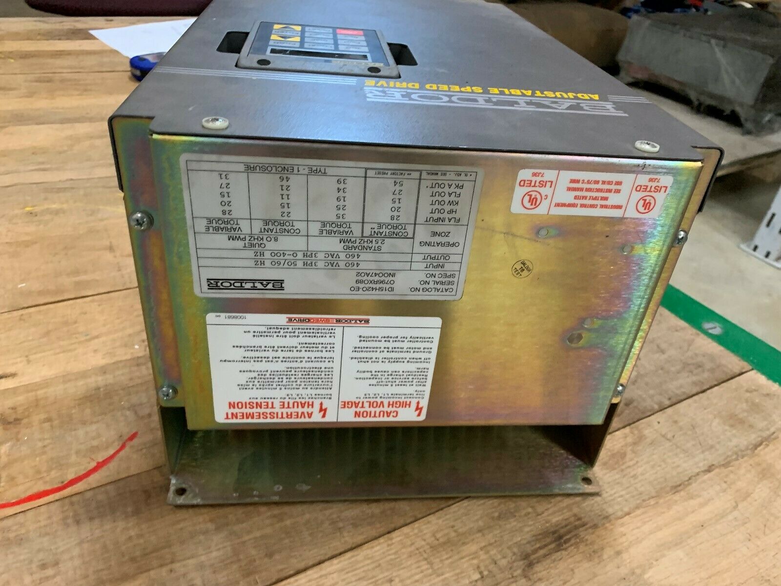 USED BALDOR ID15H420-E0 AC INVERTER DRIVE ID15H42O-EO