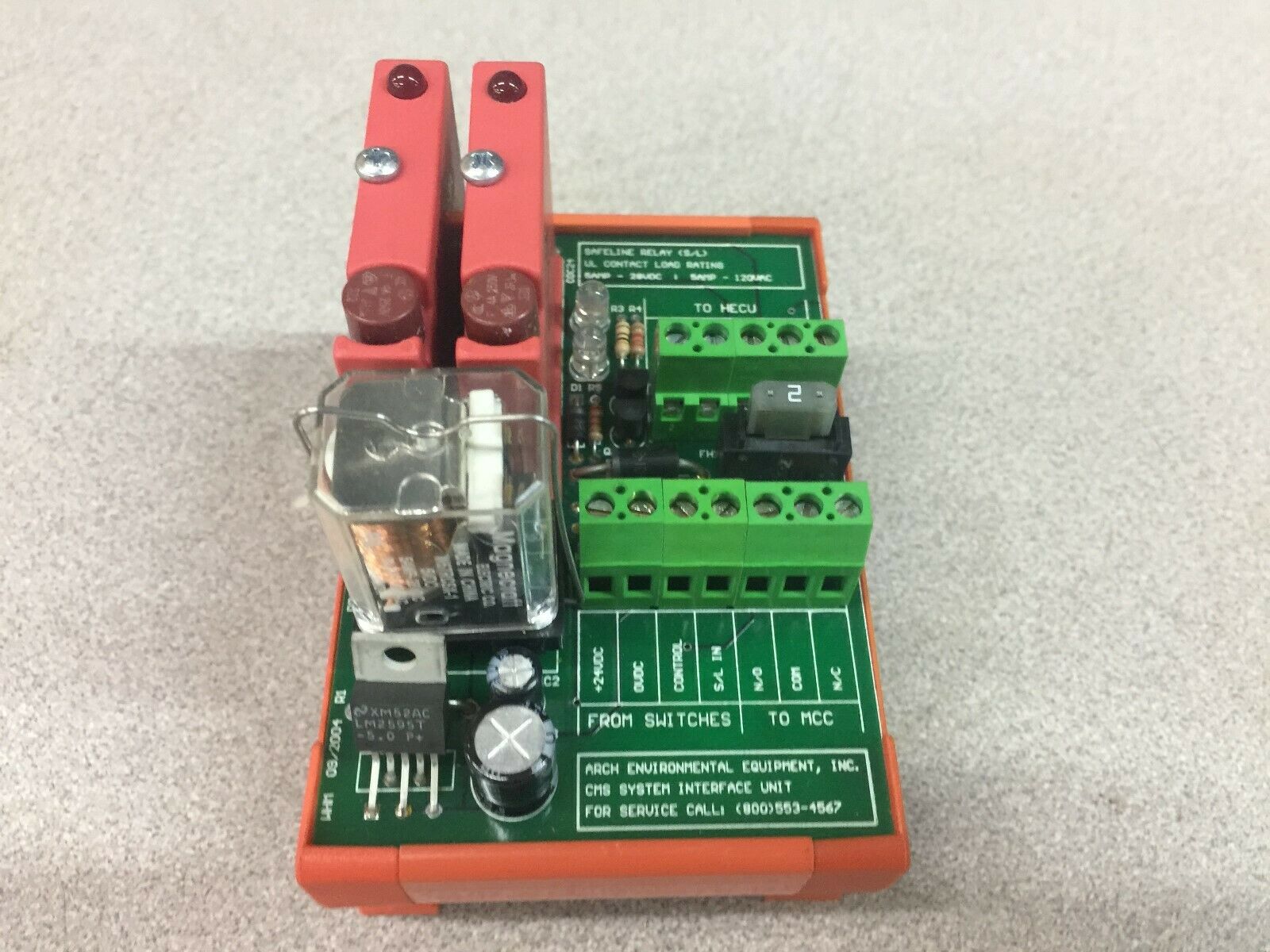 USED ARCH SAFELINE 5 AMP RELAY E2C02CLI00