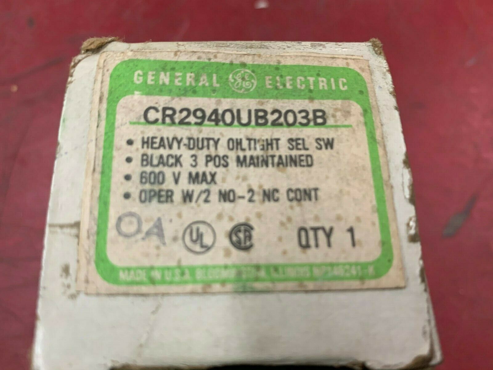 NEW IN BOX GE SELECTOR SWITCH CR2940UB203B