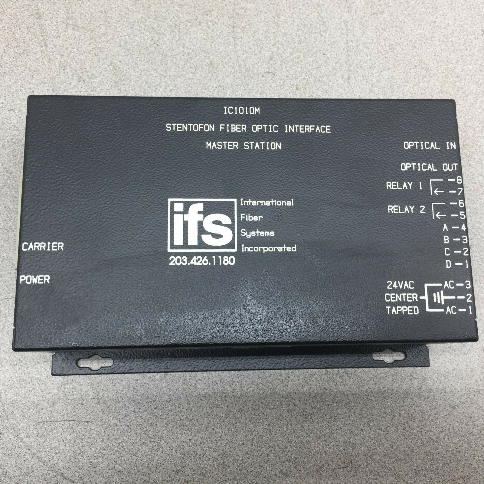 NEW NO BOX IFS STENTOFON FIBER OPTIC INTERFACE MASTER STATION IC1010M