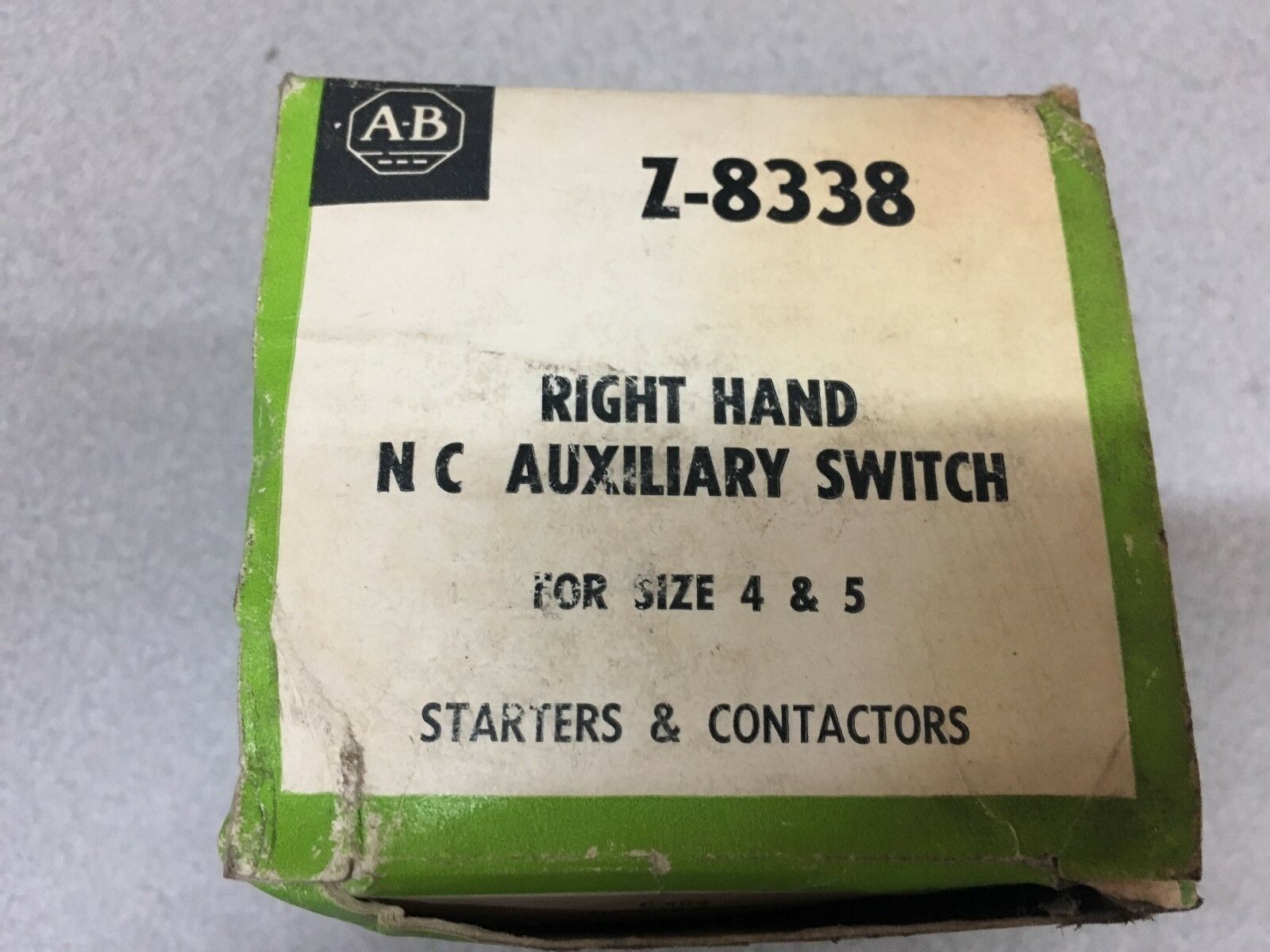 NEW IN BOX ALLEN BRADLEY AUXILIARY SWITCH Z-8338