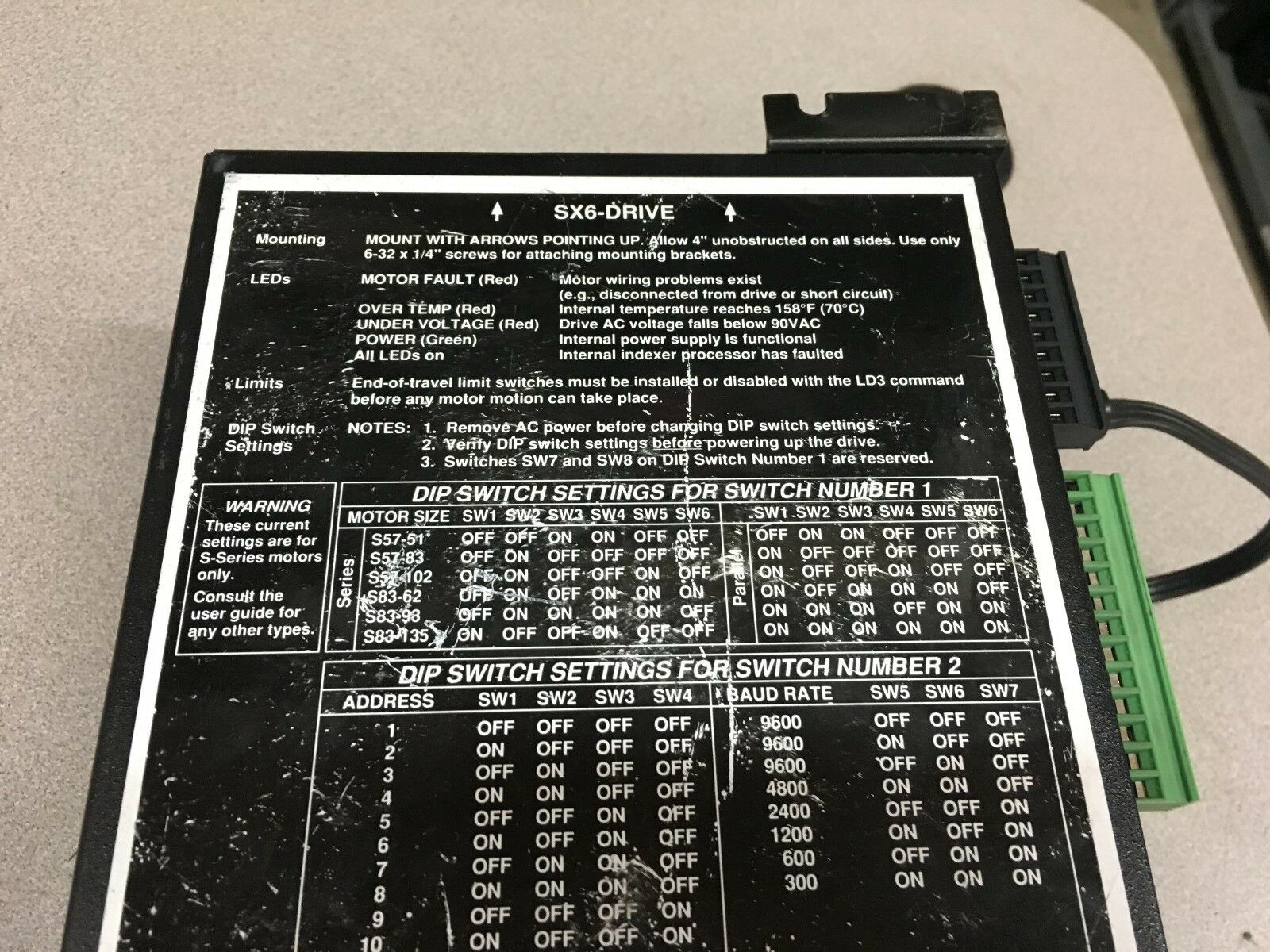 USED PARKER COMPUMOTOR DRIVE 87-011751-01 A