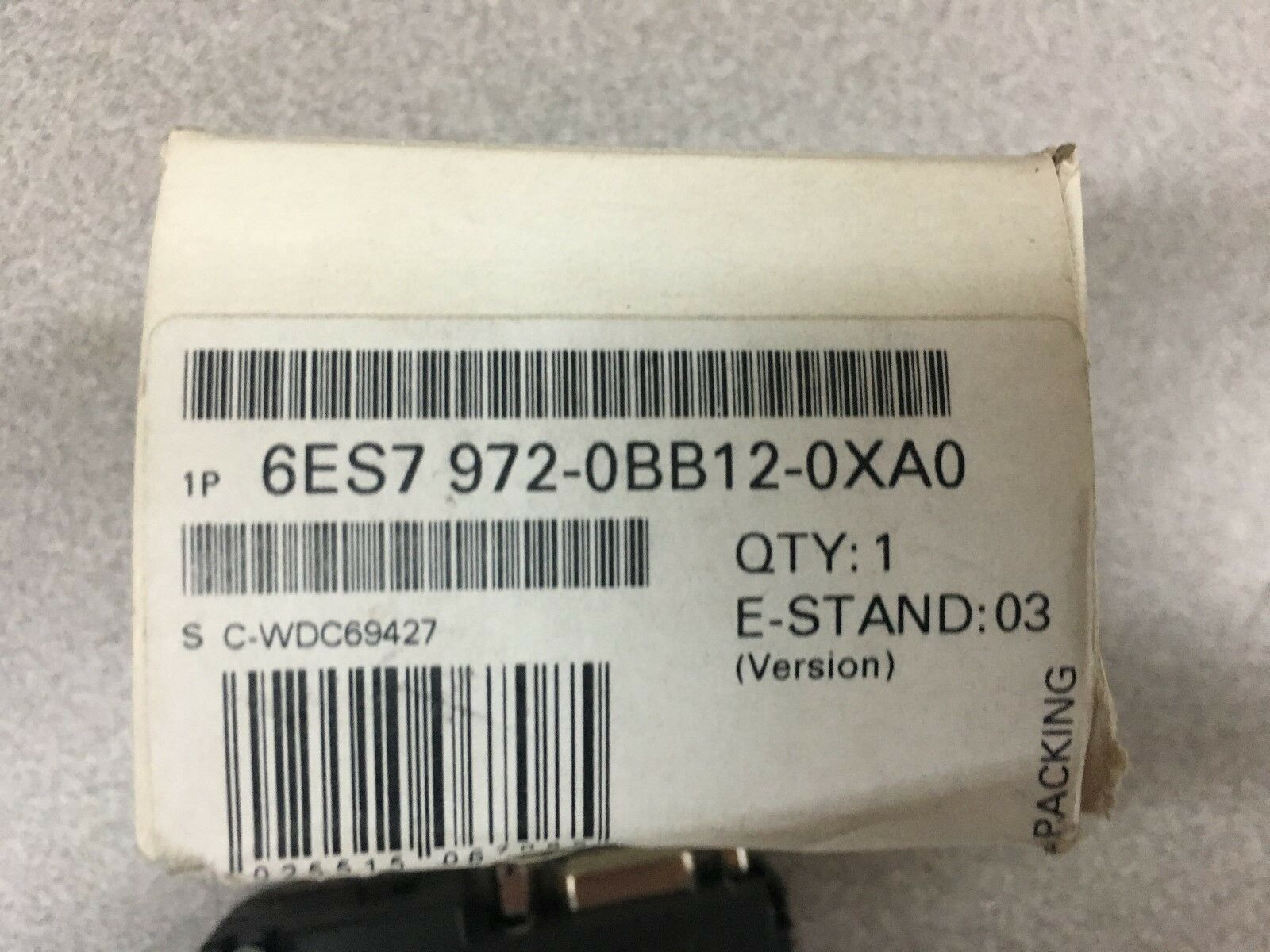 NEW IN BOX SIEMENS CONNECTOR 6ES7 972 0BB12 0XA0