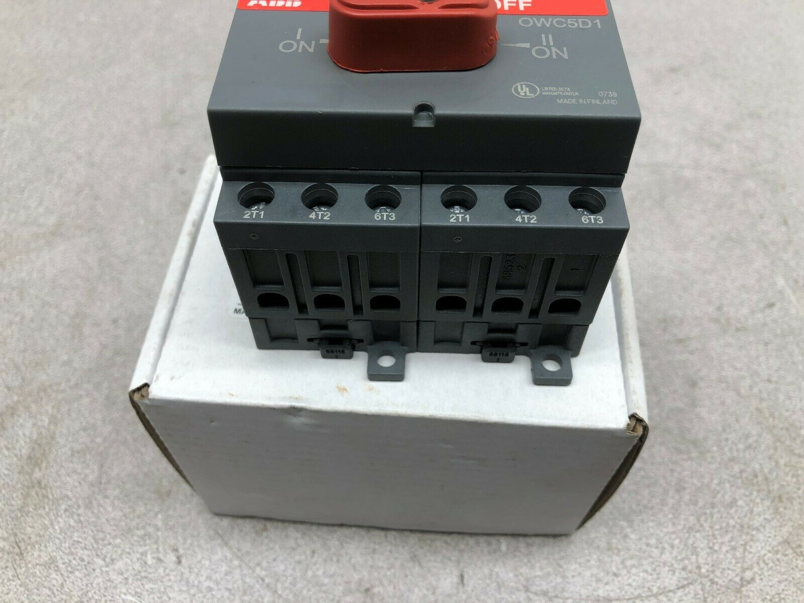 USED ABB 16 AMP 600 VAC 3 POLE TRANSFER SWITCH OWC5D1