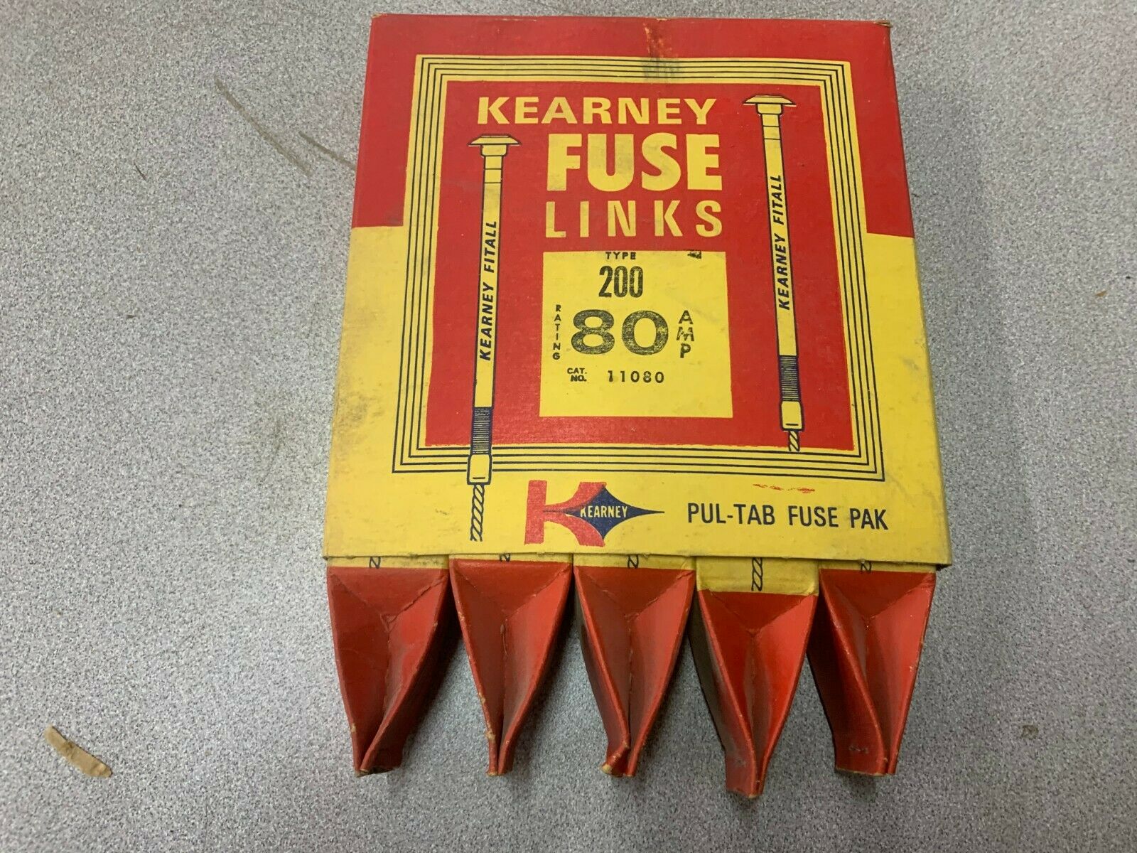 BOX OF 5 NEW IN BOX KEARNEY 80A FUSE LINKS 11080