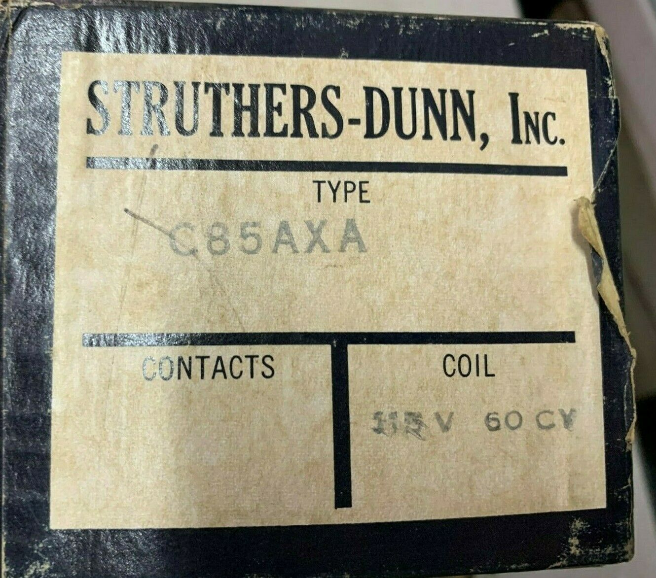 NEW IN BOX STRUTHERS-DUNN RELAY C85AXA