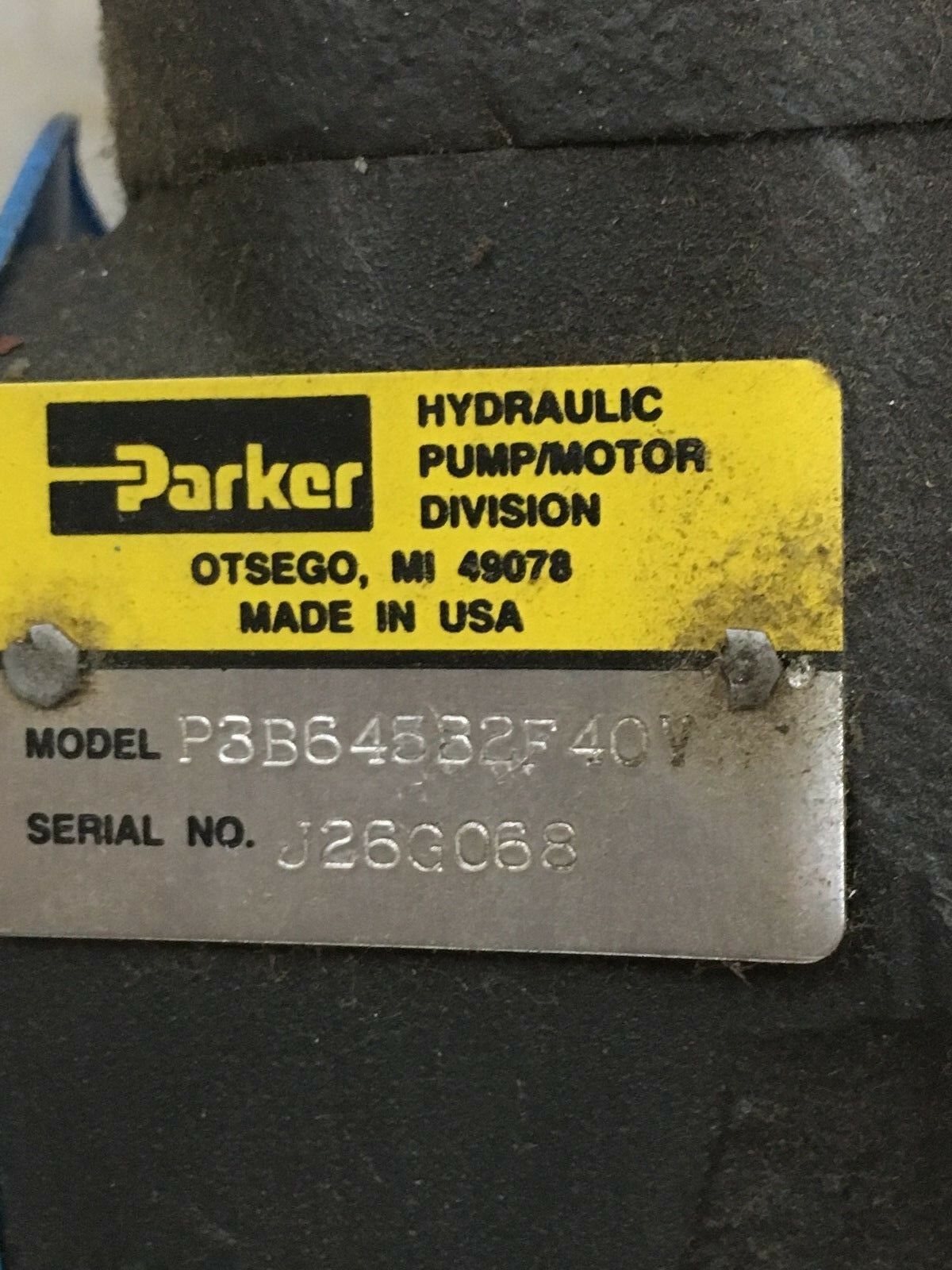 NEW PARKER HYDRAULIC PUMP P3B64532F40V