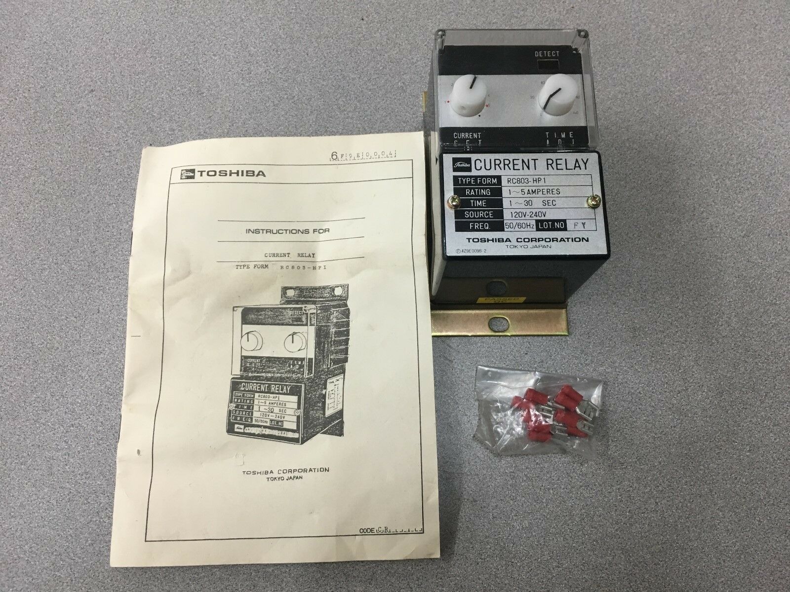 NEW NO BOX TOSHIBA CURRENT RELAY RC803-HP1