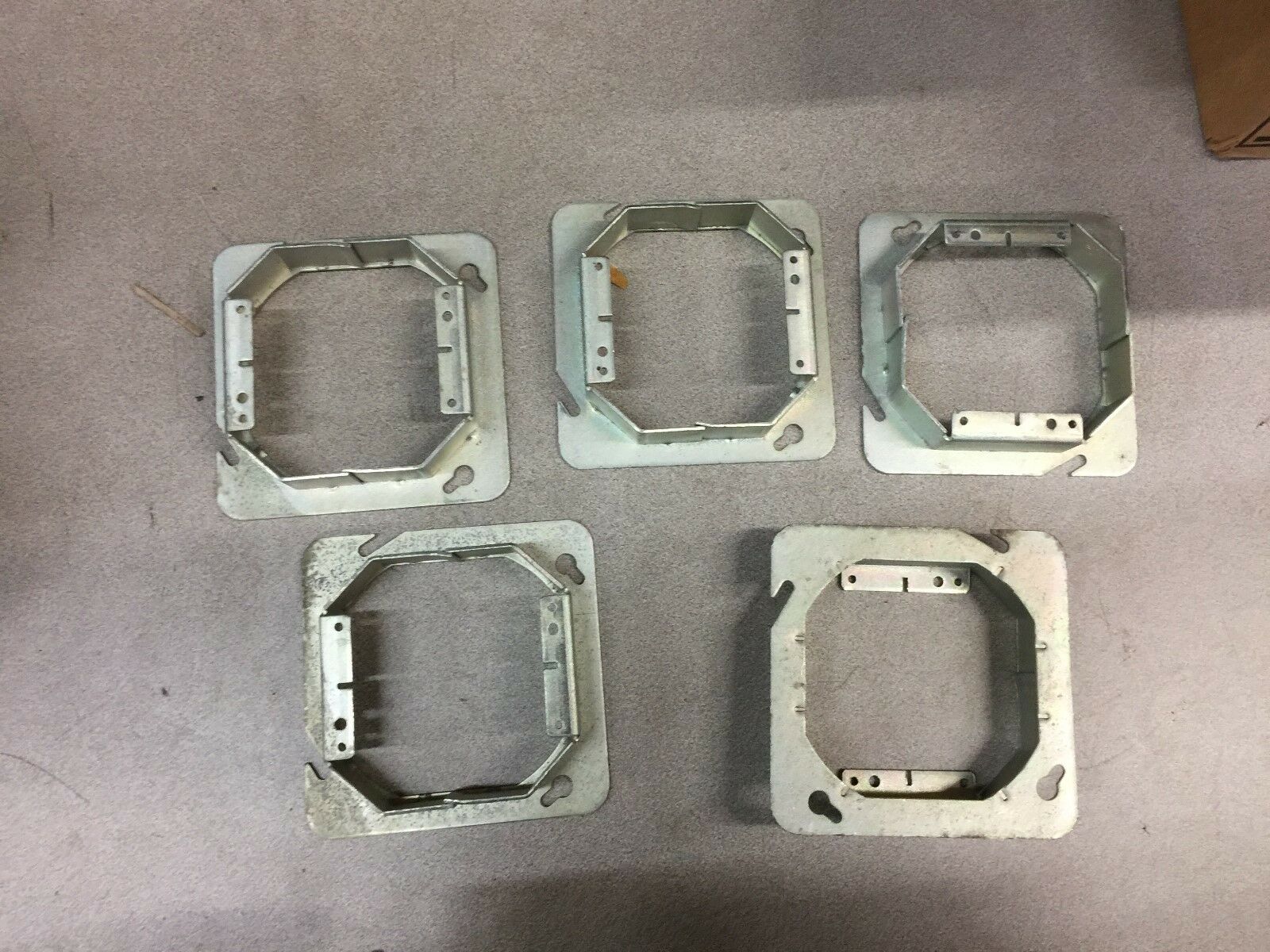 NEW NO BOX (LOT OF 5) STEEL CITY 4-11/16SQ 2 DEVICES TILE WALL COVERS 72-C-52-1