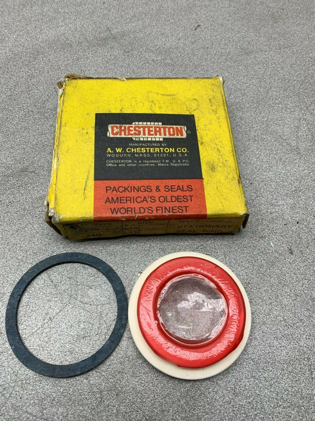 NEW IN BOX CHESTERTON STATIONARY SEAL RING 770 SIZE 12 WITH 440