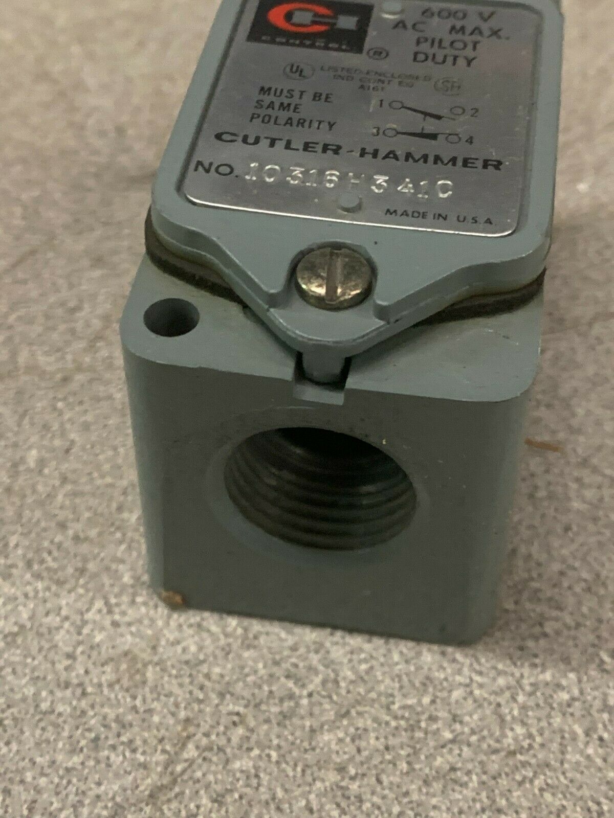 USED CUTLER-HAMMER LIMIT SWITCH 10316H341C