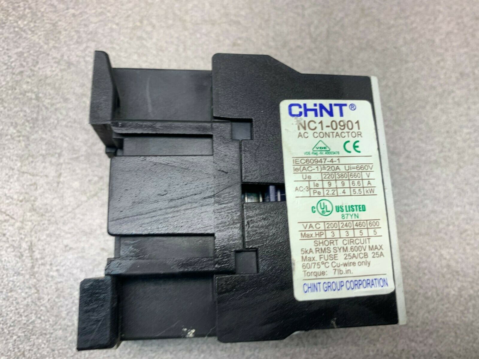 USED CHINT CONTACTOR NC1-0901