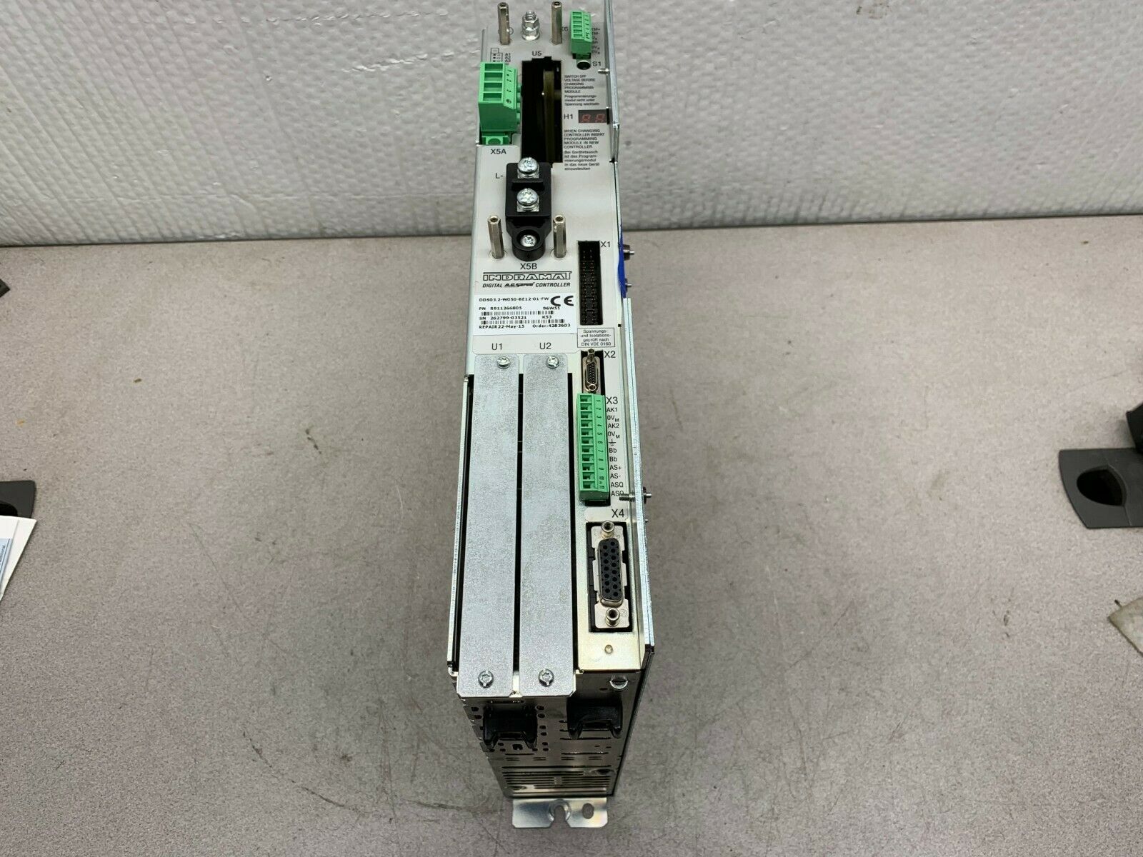 USED INDRAMAT R911266805 DIGITAL AC SERVO CONTROLLER DDS03.2-W050-BE12-01-FW