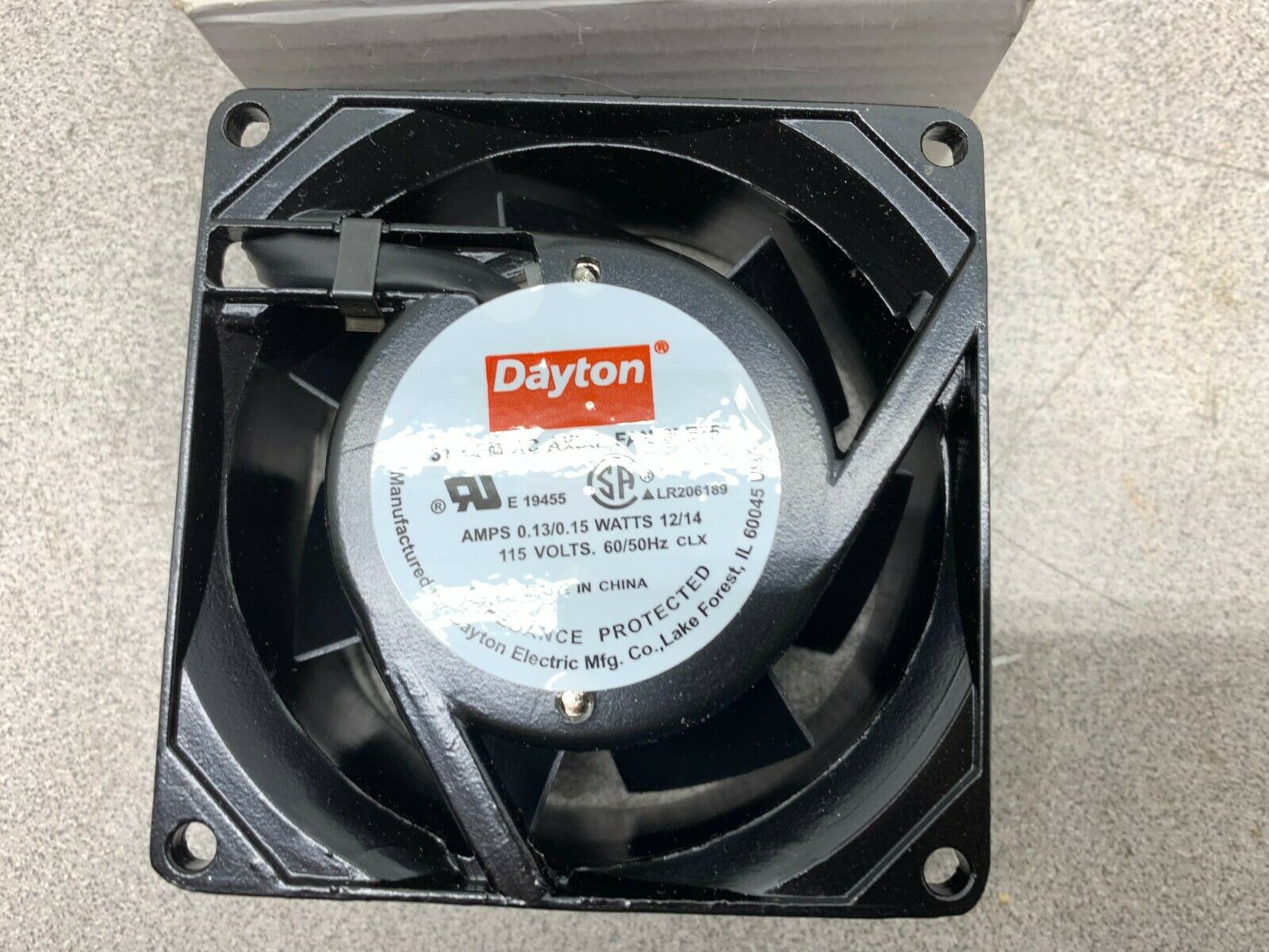 NEW IN BOX DAYTON FAN 3LE75