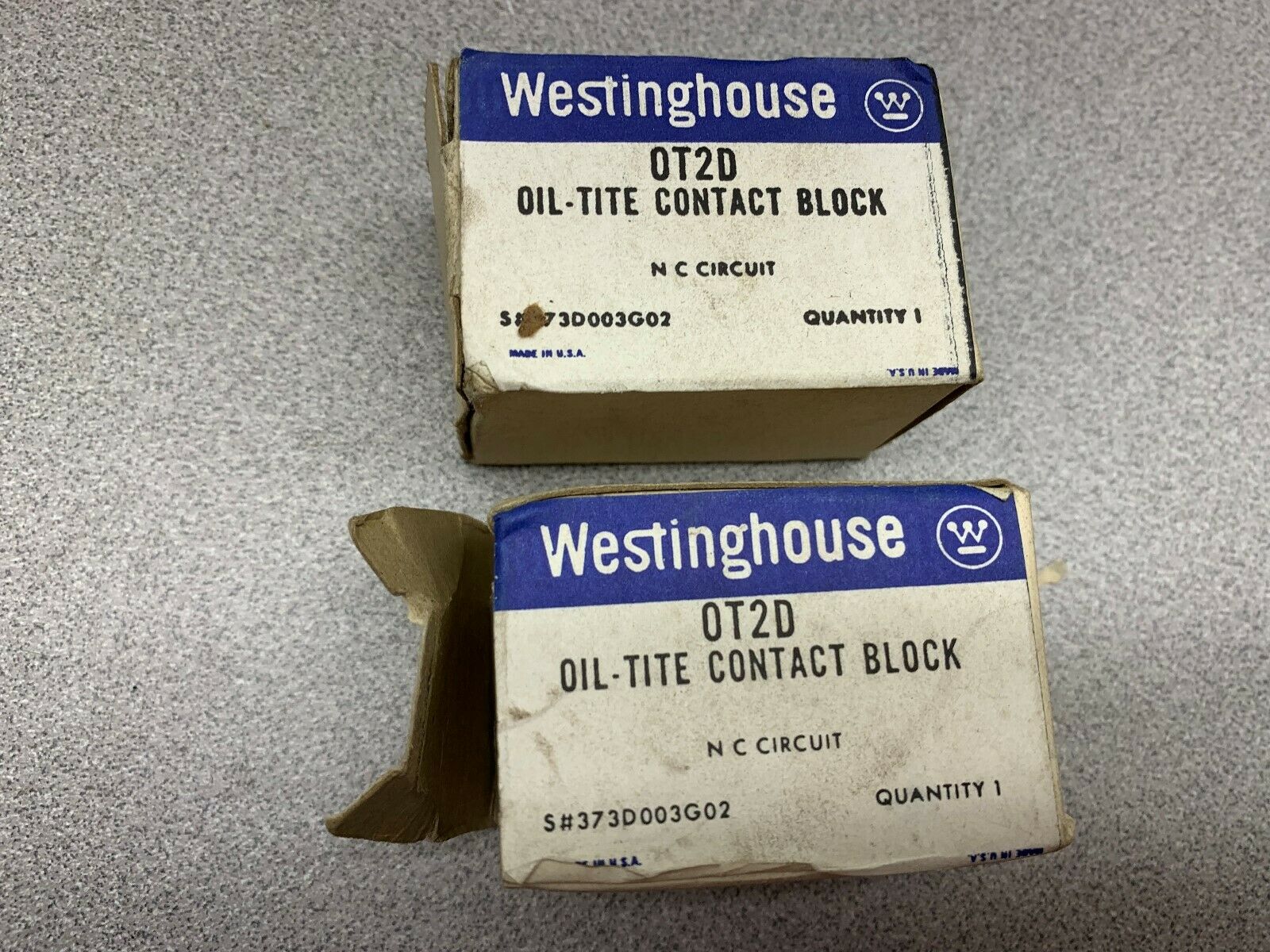 LOT OF 2 NEW IN BOX WESTINGHOUSE CONTACT BLOCK 0T2D