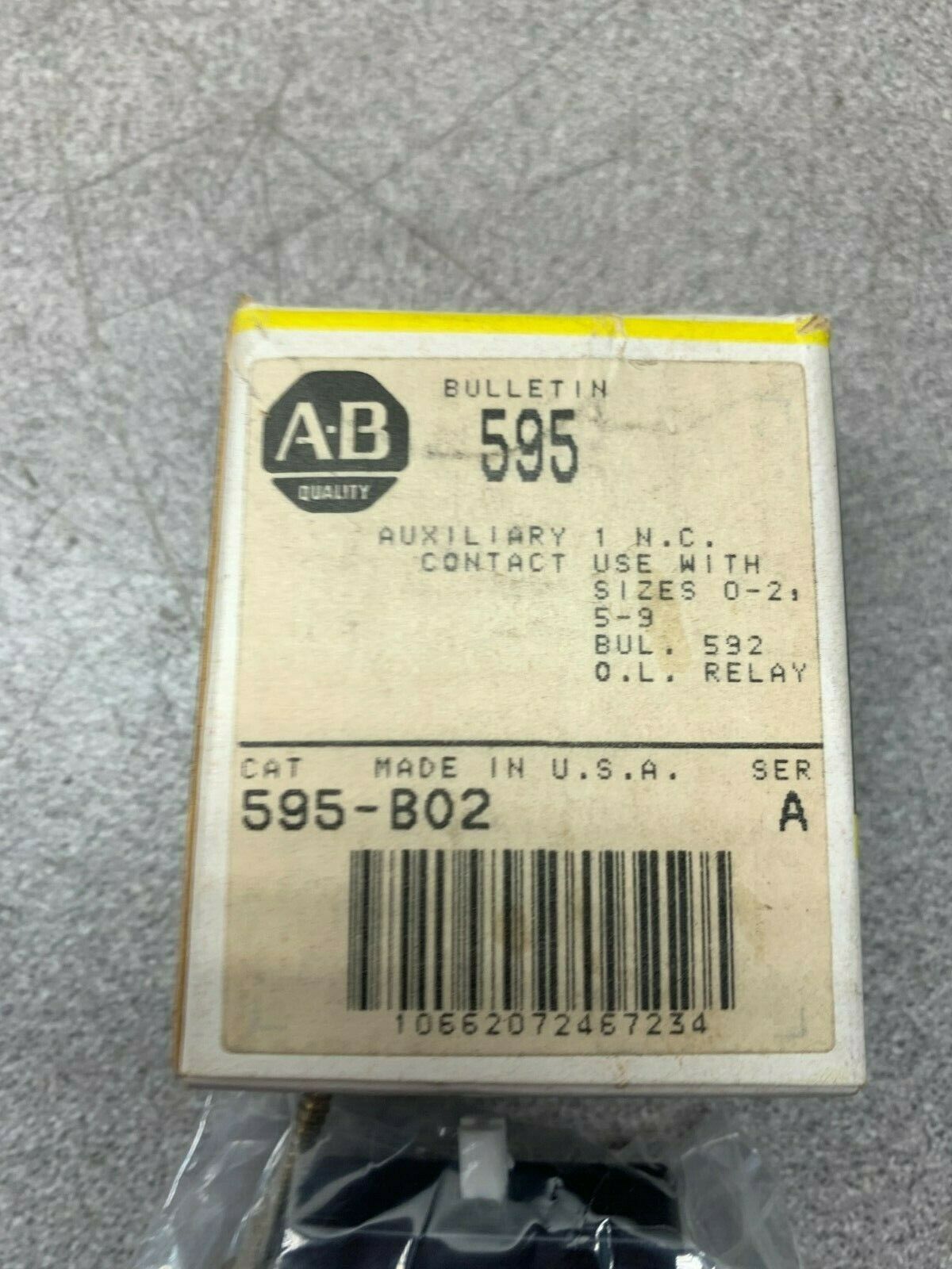 LOT OF 5 NEW IN BOX ALLEN BRADLEY AUXILIARY CONTACT 595-B02 SERIES A