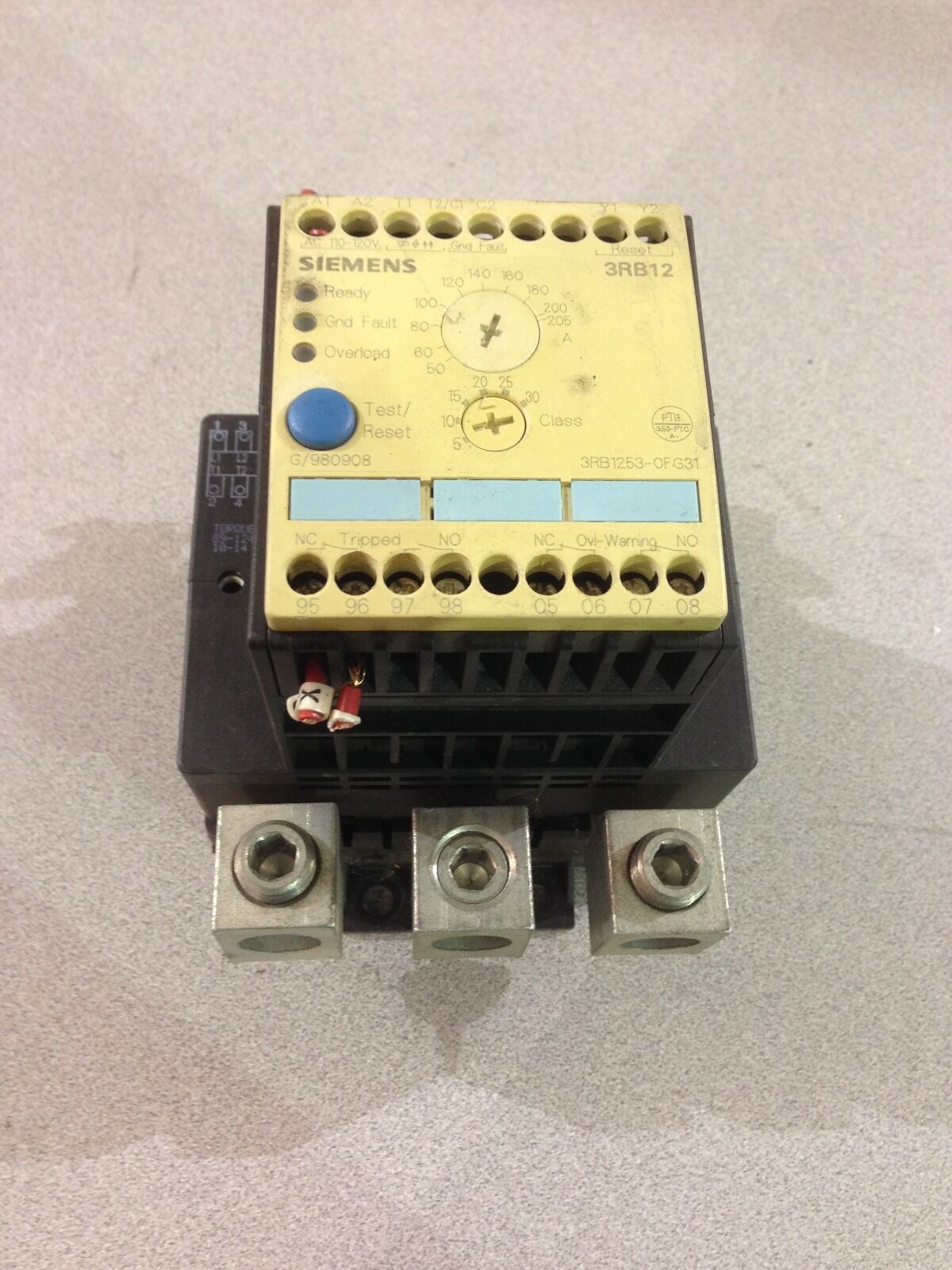 USED SIEMENS OVERLOAD RELAY 3RB1253-OFG31   0FG31   (E12)