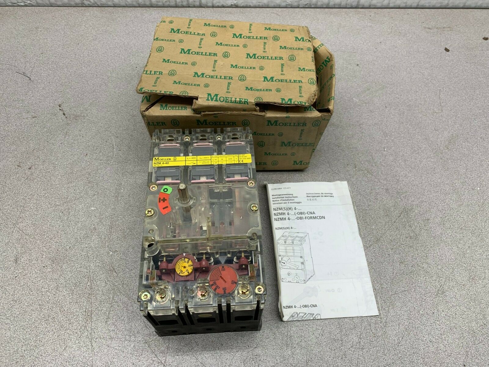 NEW IN BOX MOELLER CIRCUIT BREAKER NZM4-40