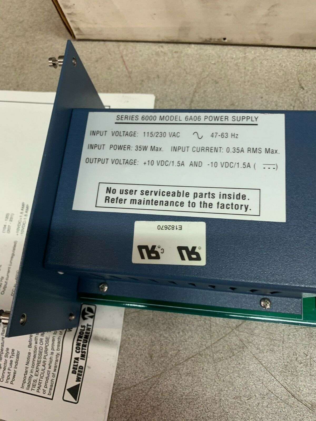 NEW IN BOX WEED FIBER-OPTICS POWER SUPPLY EOTEC 6A06