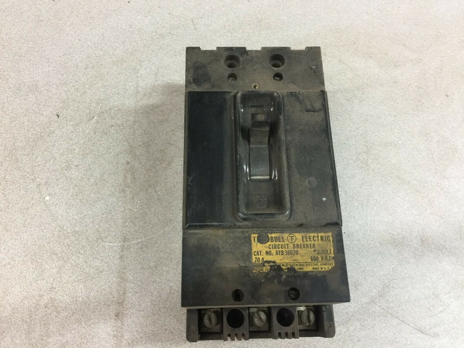 USED TRUMBULL 70AMP 3POLE 600VAC BREAKER ATB36070