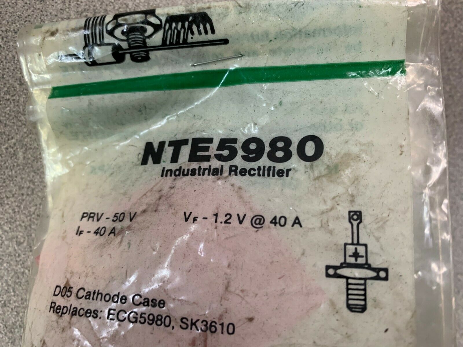 LOT OF 5 NEW IN BAG NTE RECTIFIER NTE5980