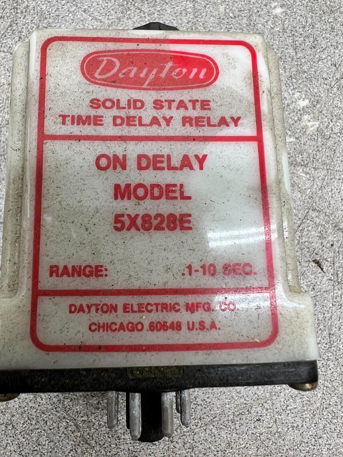 USED DAYTON RELAY 5X828E