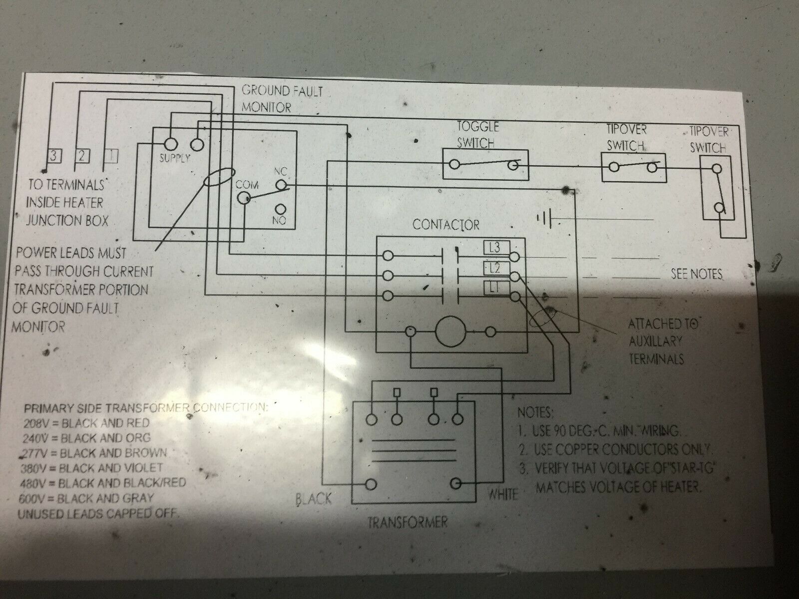 USED HOFFMAN/ABB CONTROL BOX A1008CH / DP40C3P-1