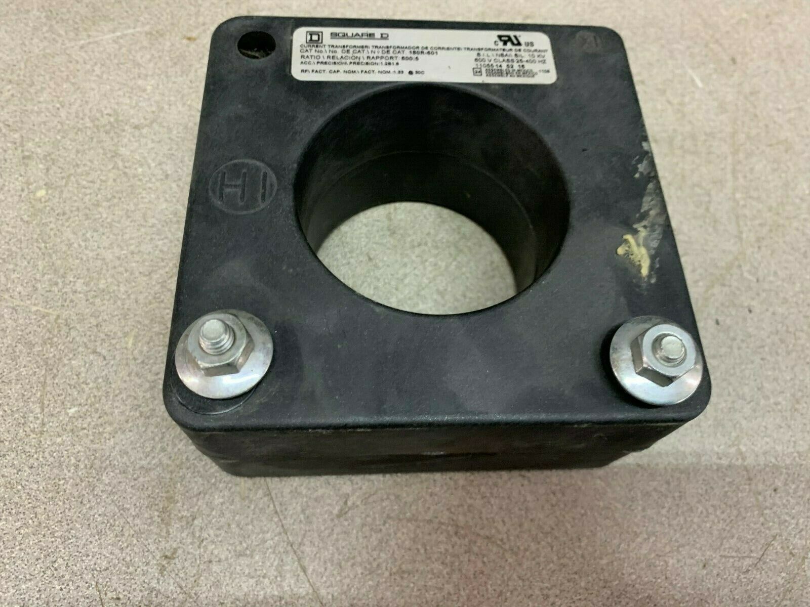 USED SQUARE D CURRENT TRANSFORMER 180R-601