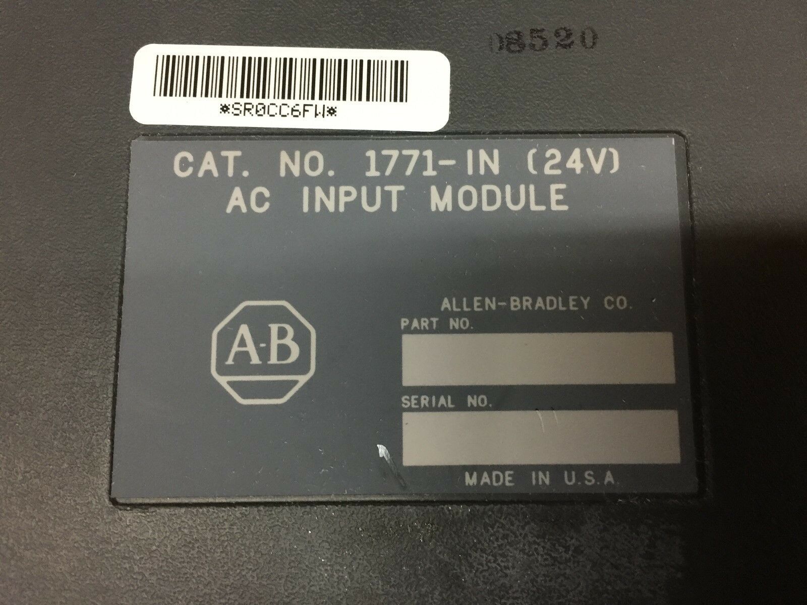 USED  ALLEN BRADLEY 24VAC INPUT MODULE 1771-IN