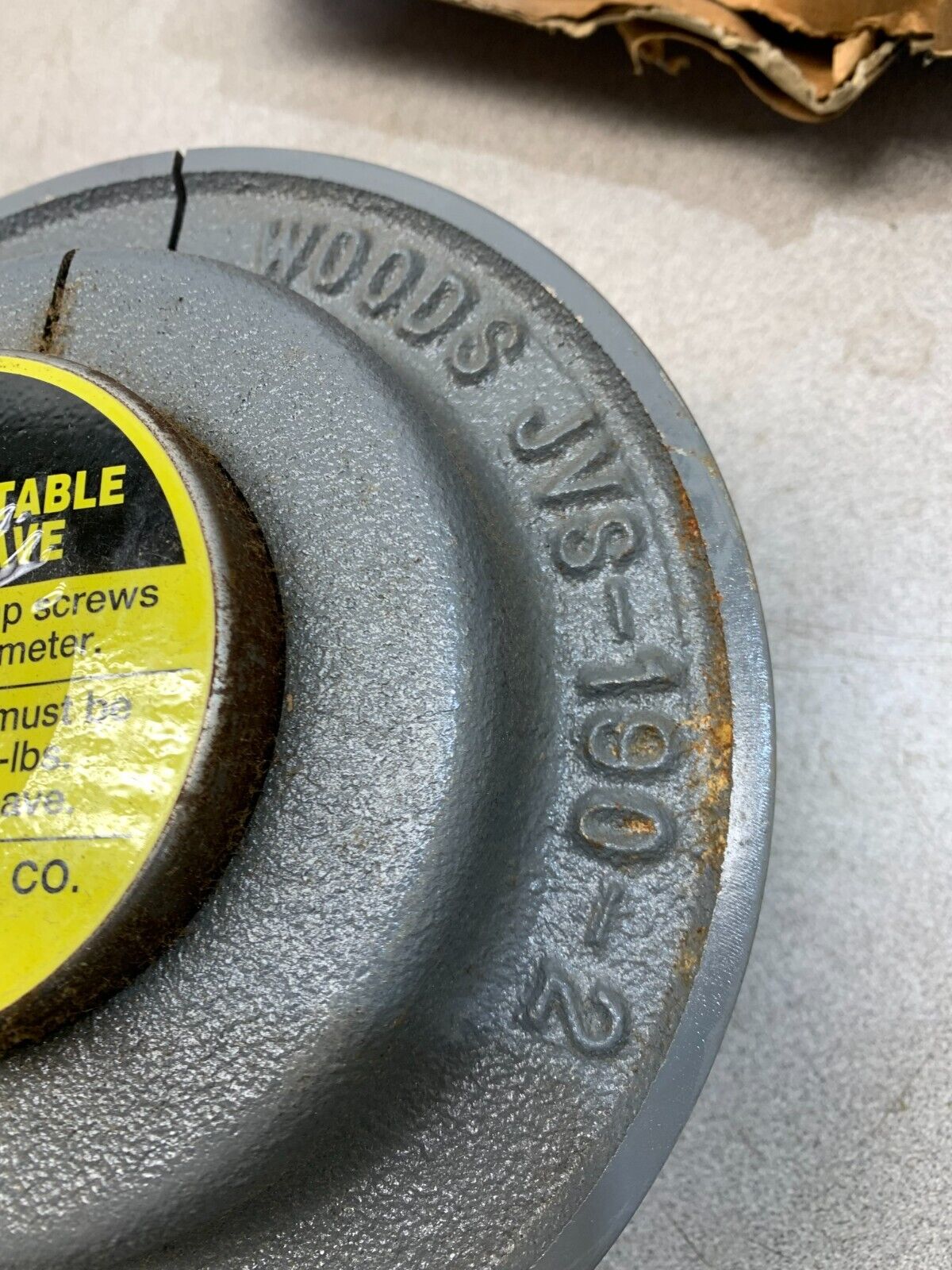 NEW IN BOX TB WOODS JVS1902158 JVS-190-2X1 5/8 ADJ SHEAVE