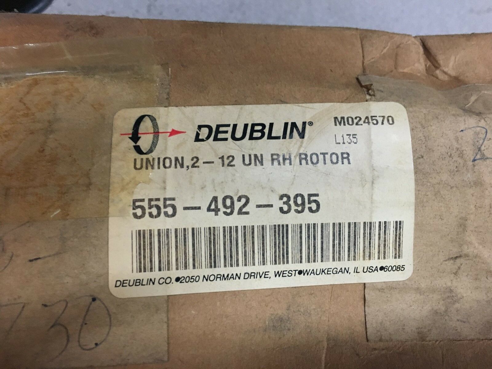 NEW IN BOX DEUBLIN ROTARY UNION 555-492-395