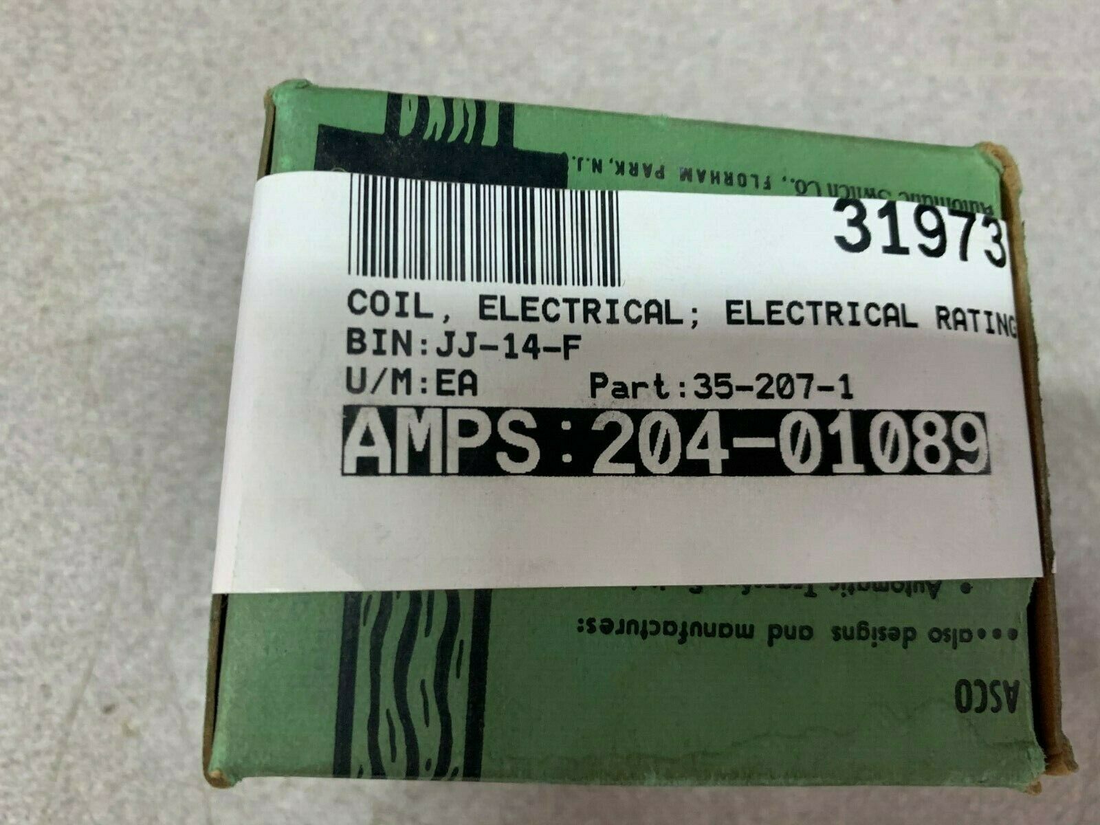 NEW IN BOX ASCO 115V. COIL 35-207-1