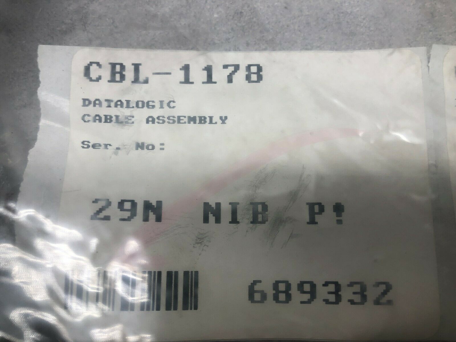 NEW NO BOX DATALOGIC CABLE ASSY CBL-1178